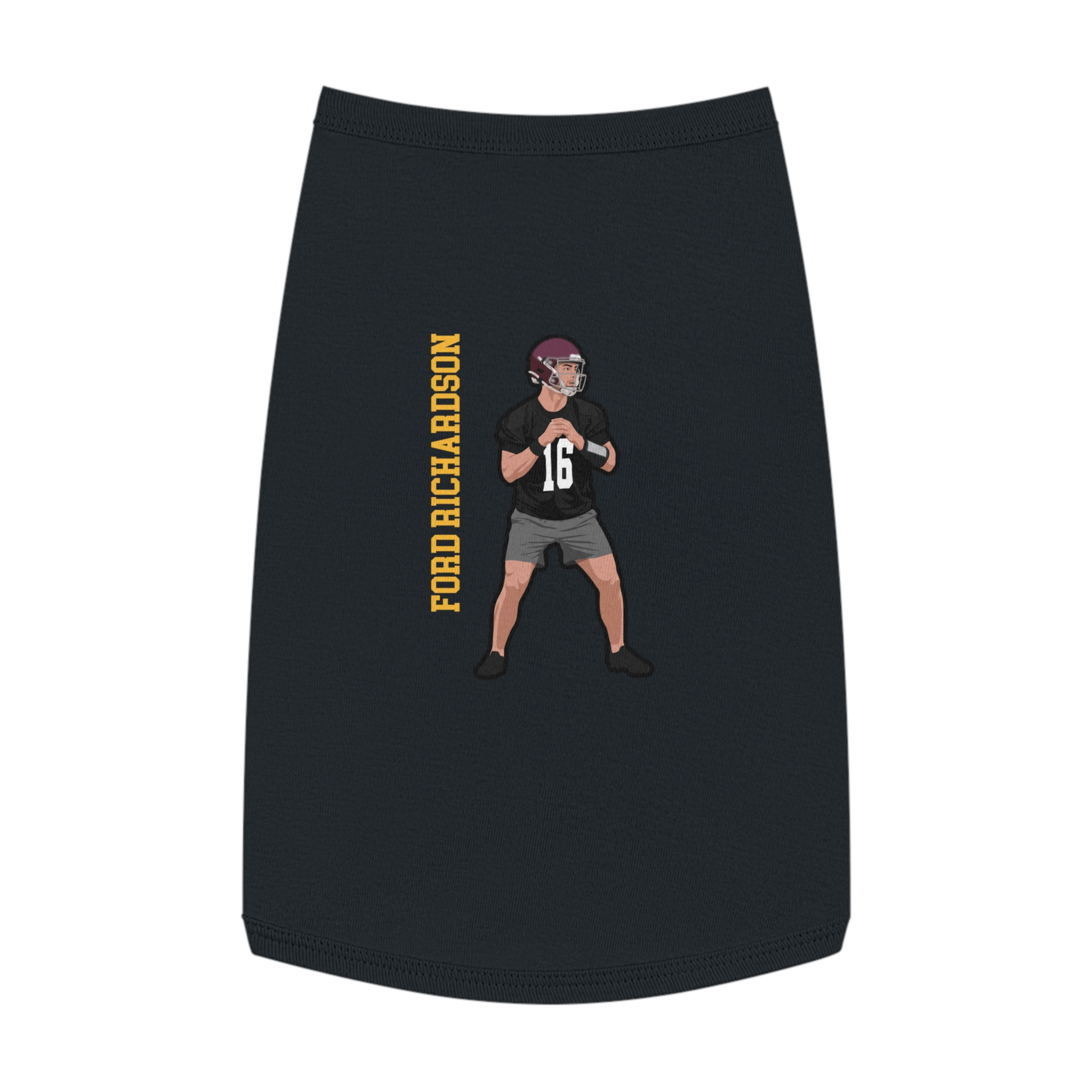Pet Tank Top — character_name_vertical in Black