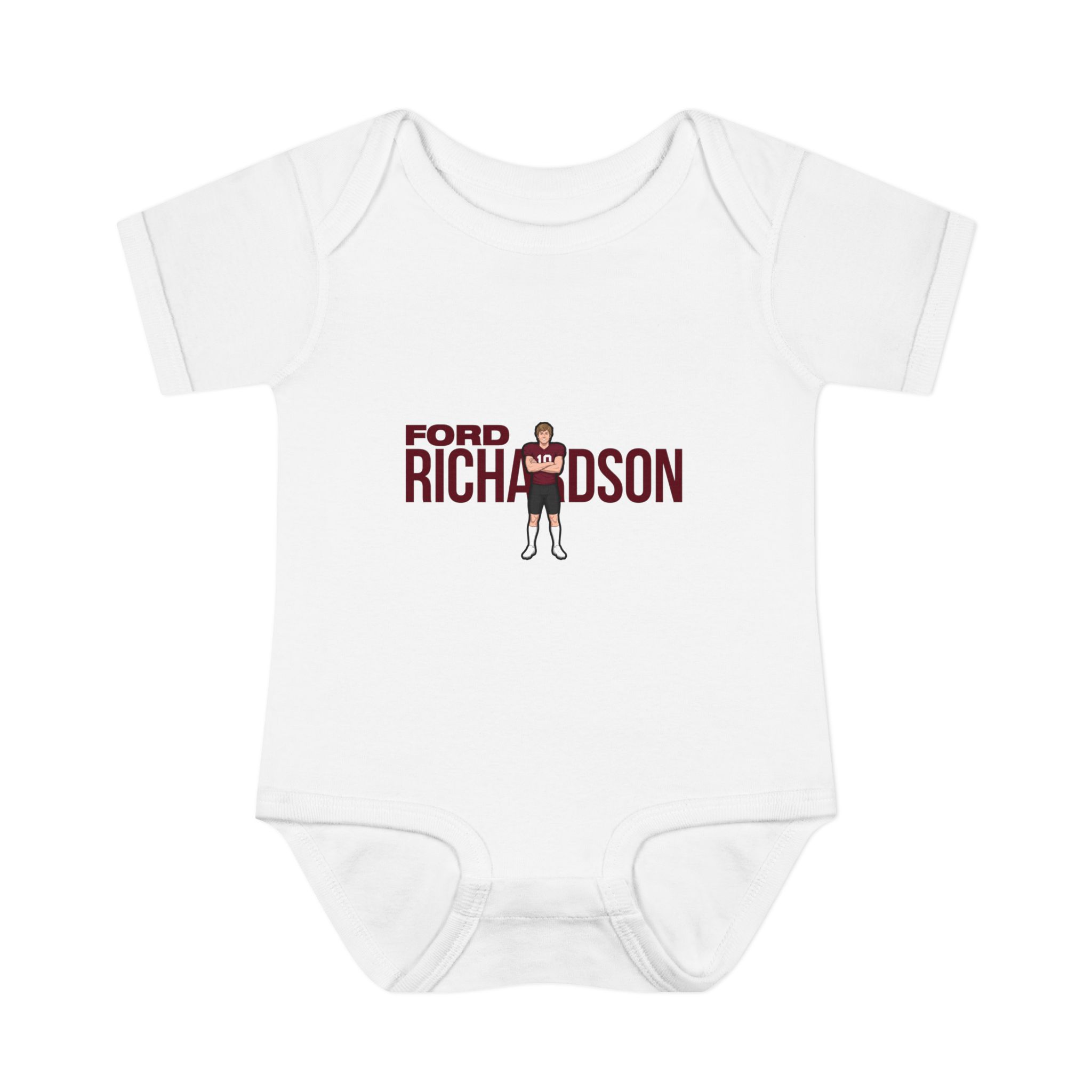Baby Onesie — character_player_name in White
