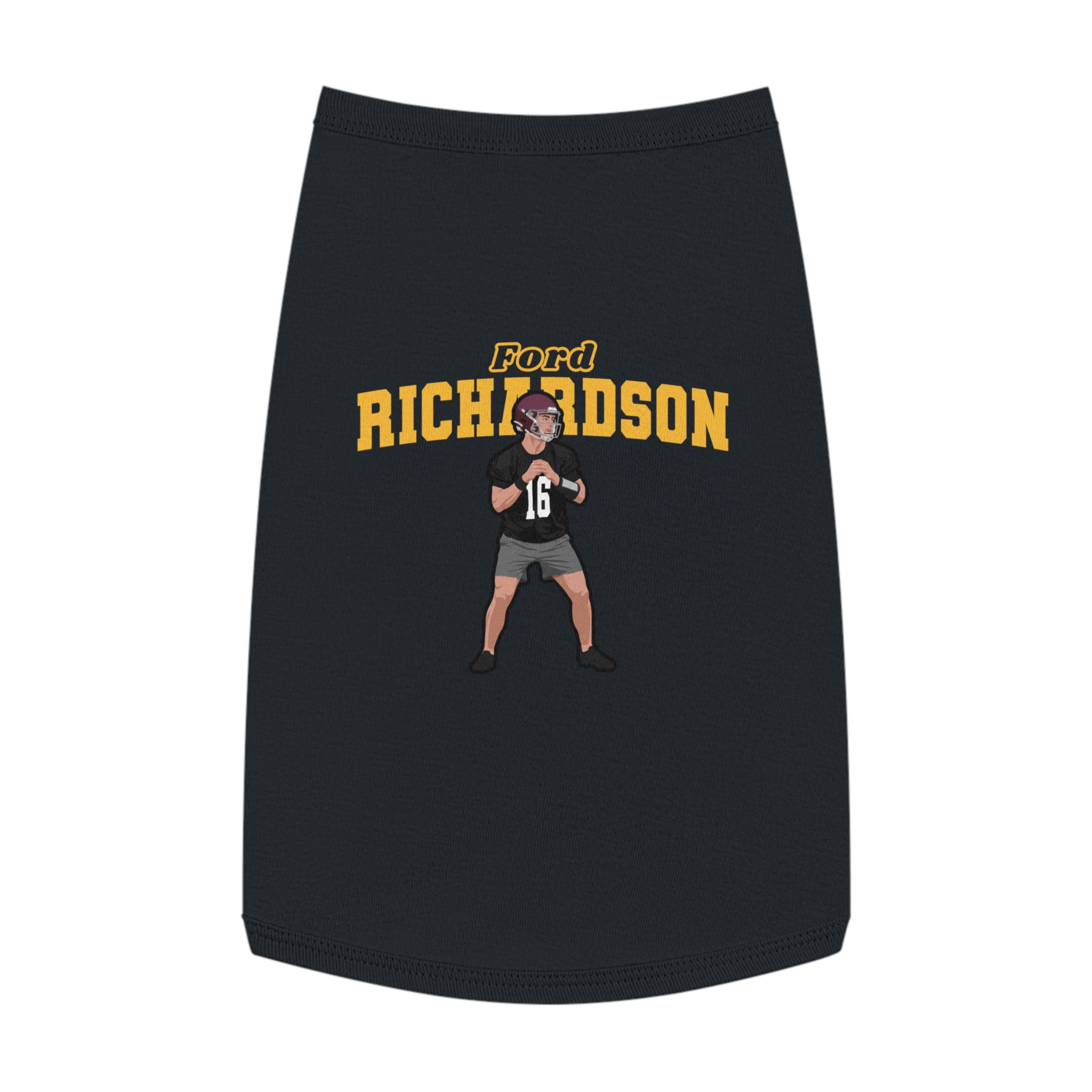 Pet Tank Top — character_name_arch in Black