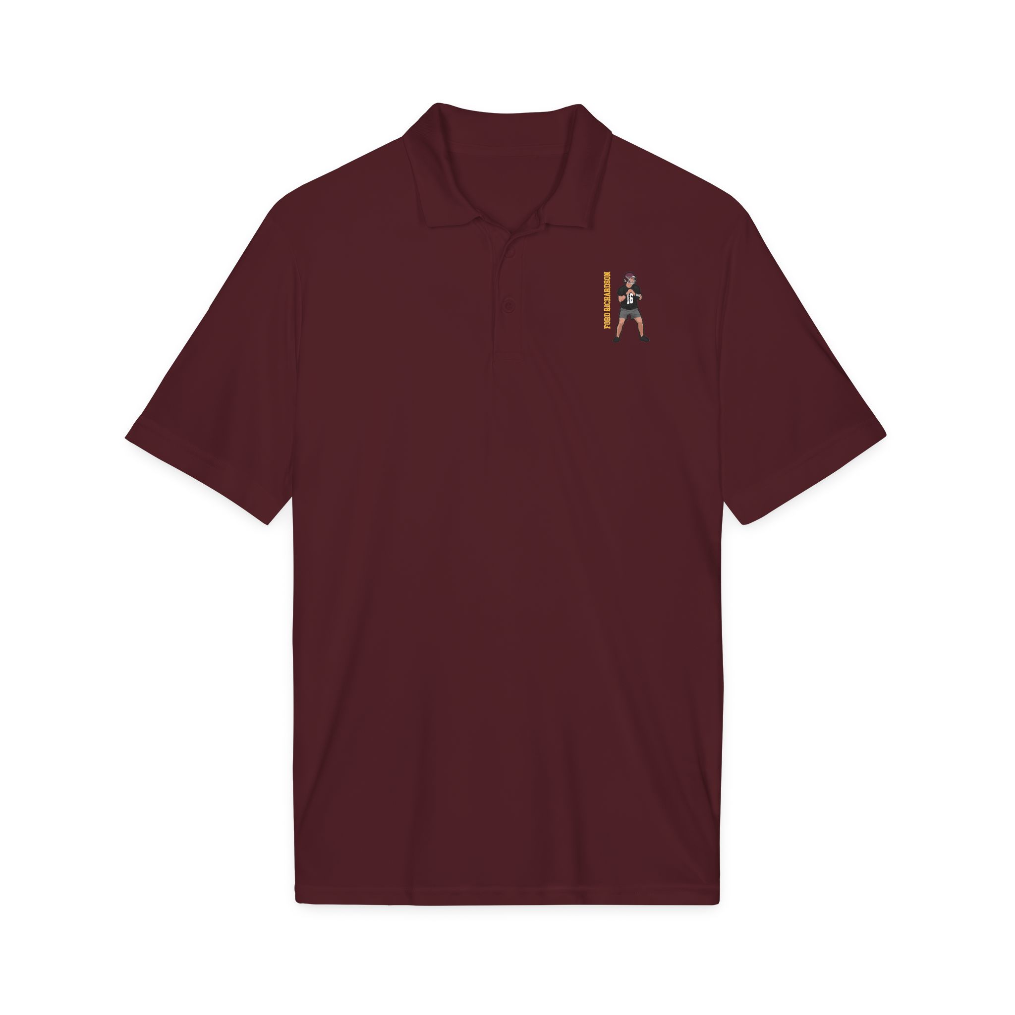 Polo — character_name_vertical in Maroon