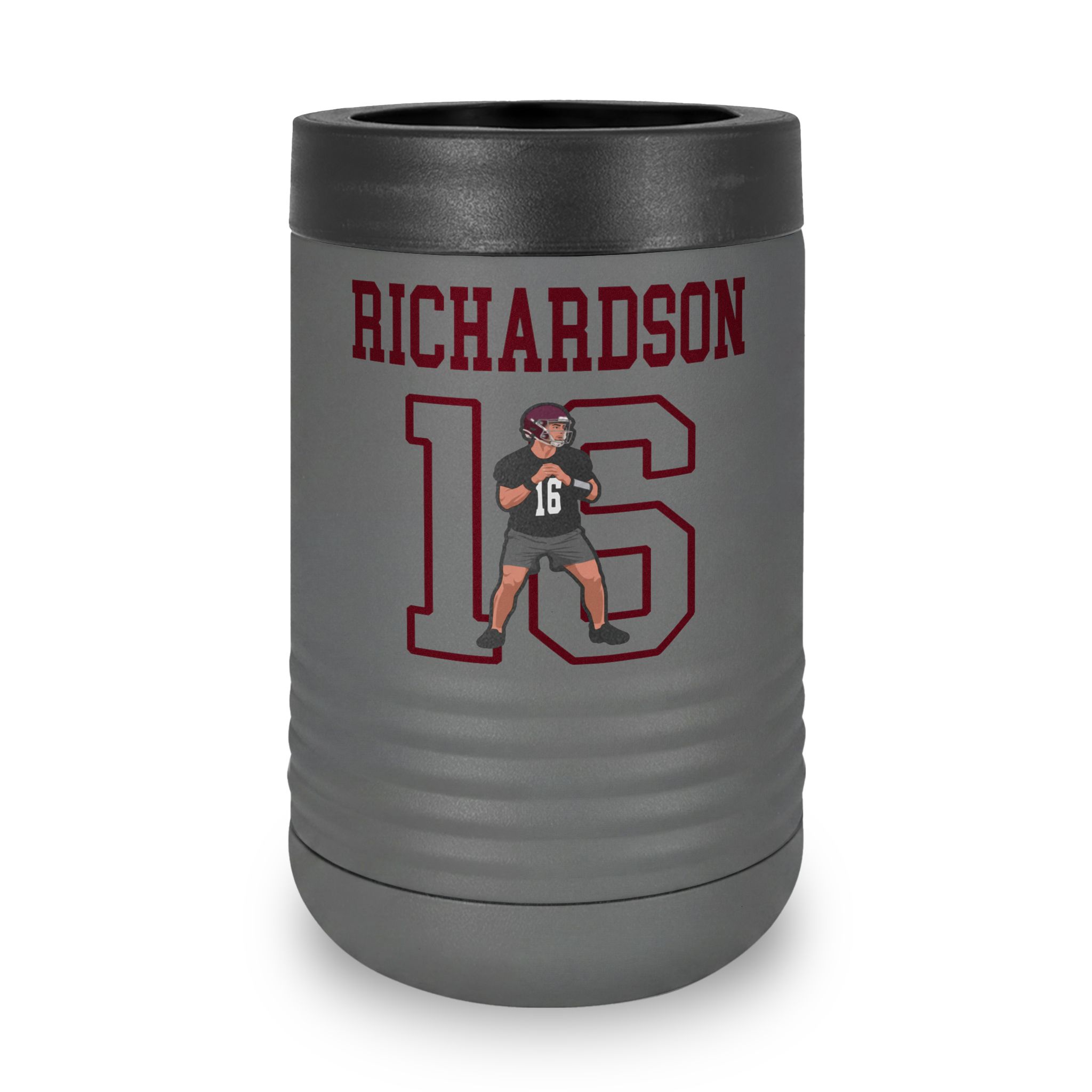 Stainless Can Cooler — character_shirsey in Grey