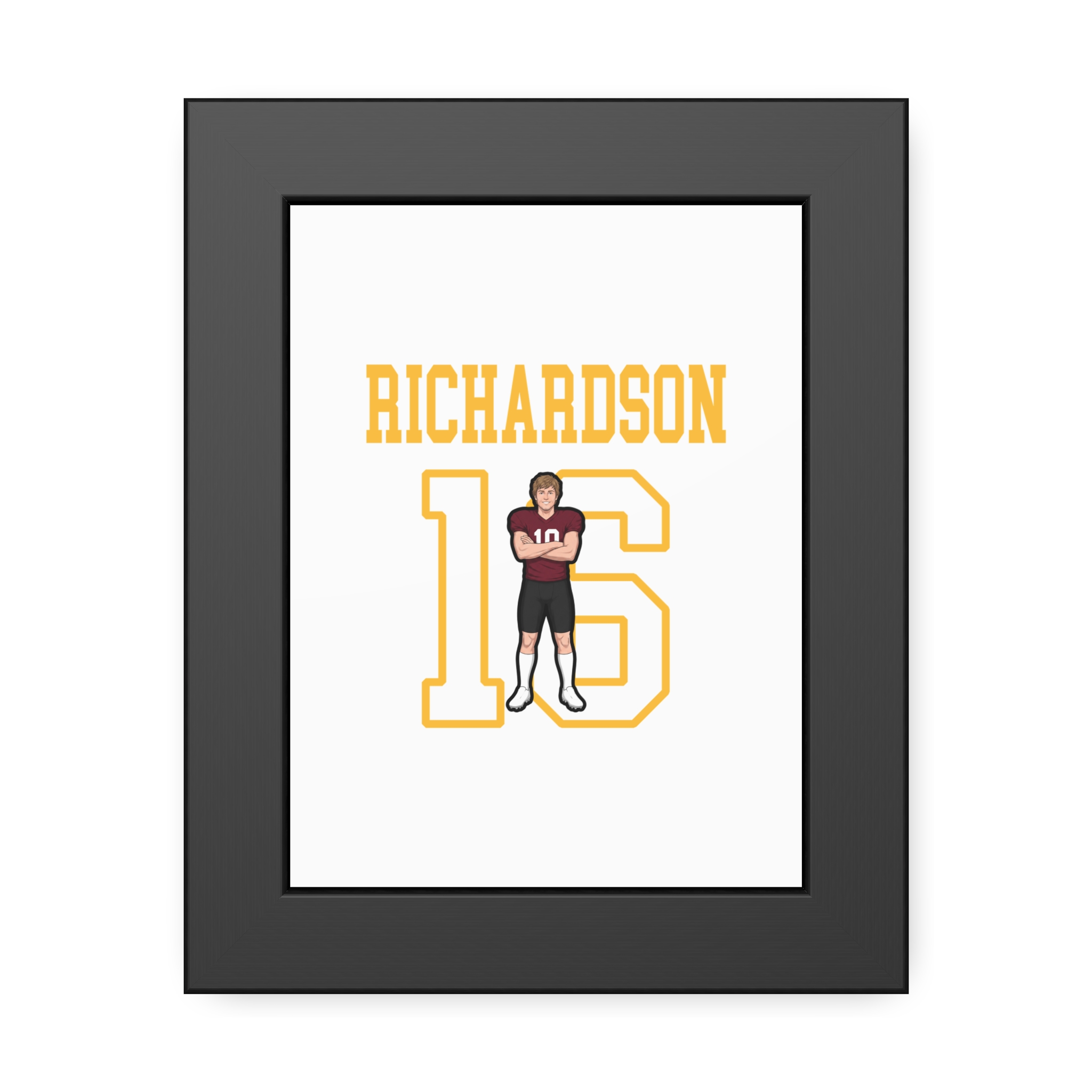 Framed Poster — character_shirsey in Black