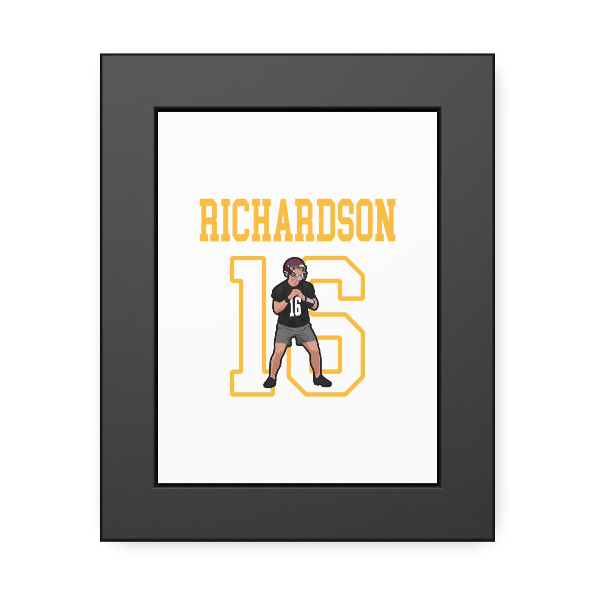 Framed Poster — character_shirsey in Black