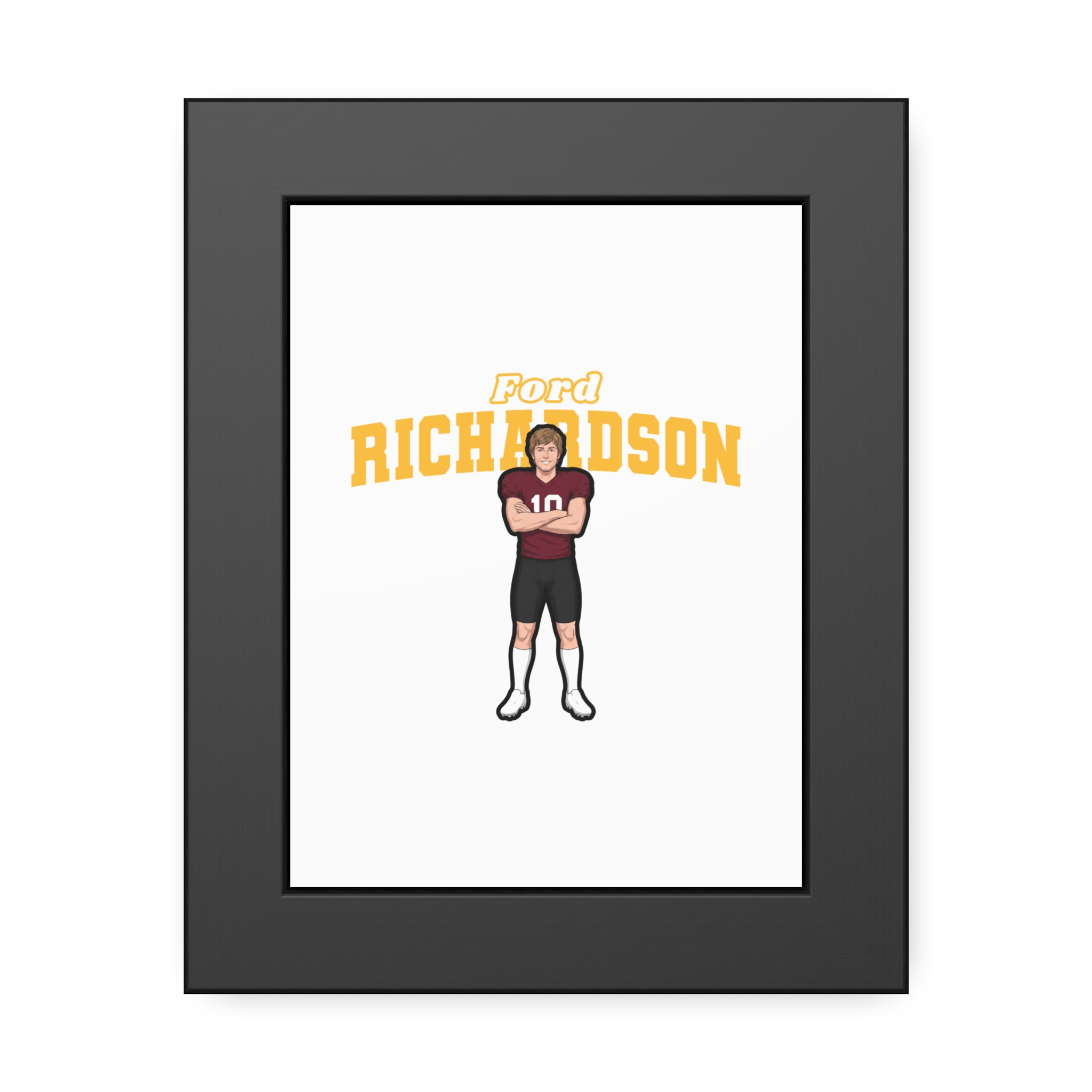Framed Poster — character_name_arch in Black