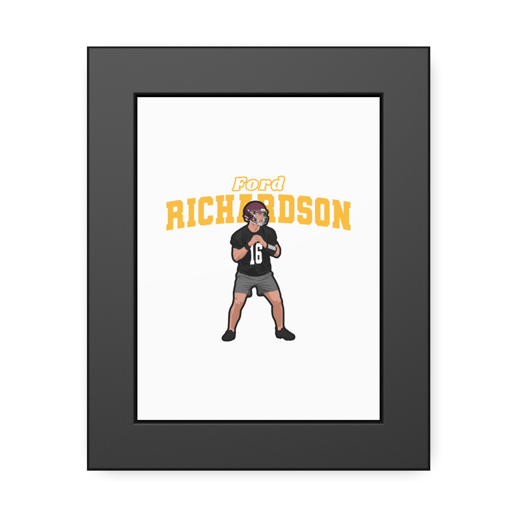 Framed Poster — character_name_arch in Black