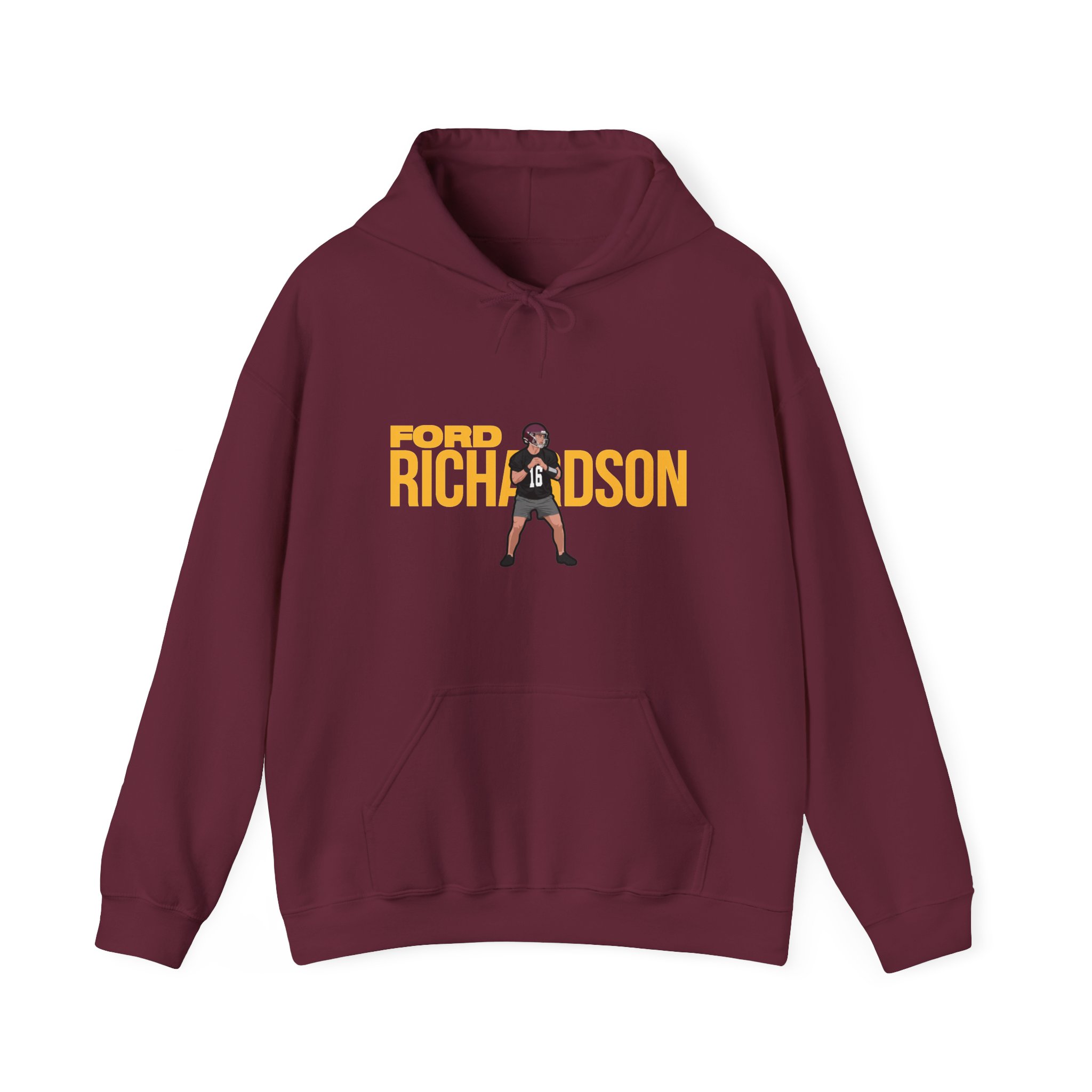 Hoodie — character_player_name in Maroon