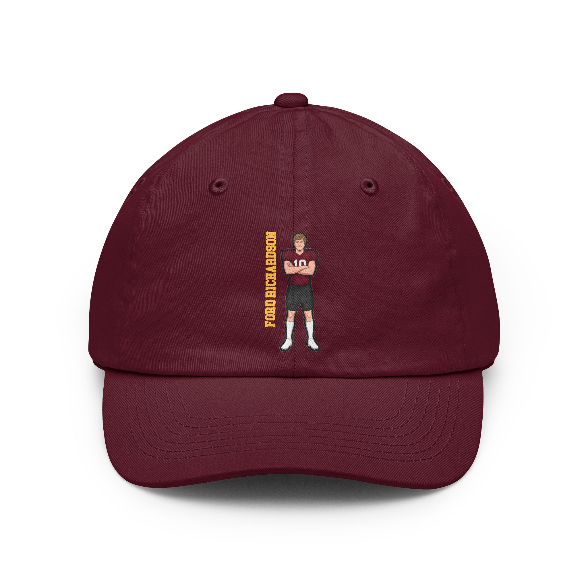 Classic Cap — character_name_vertical in Maroon