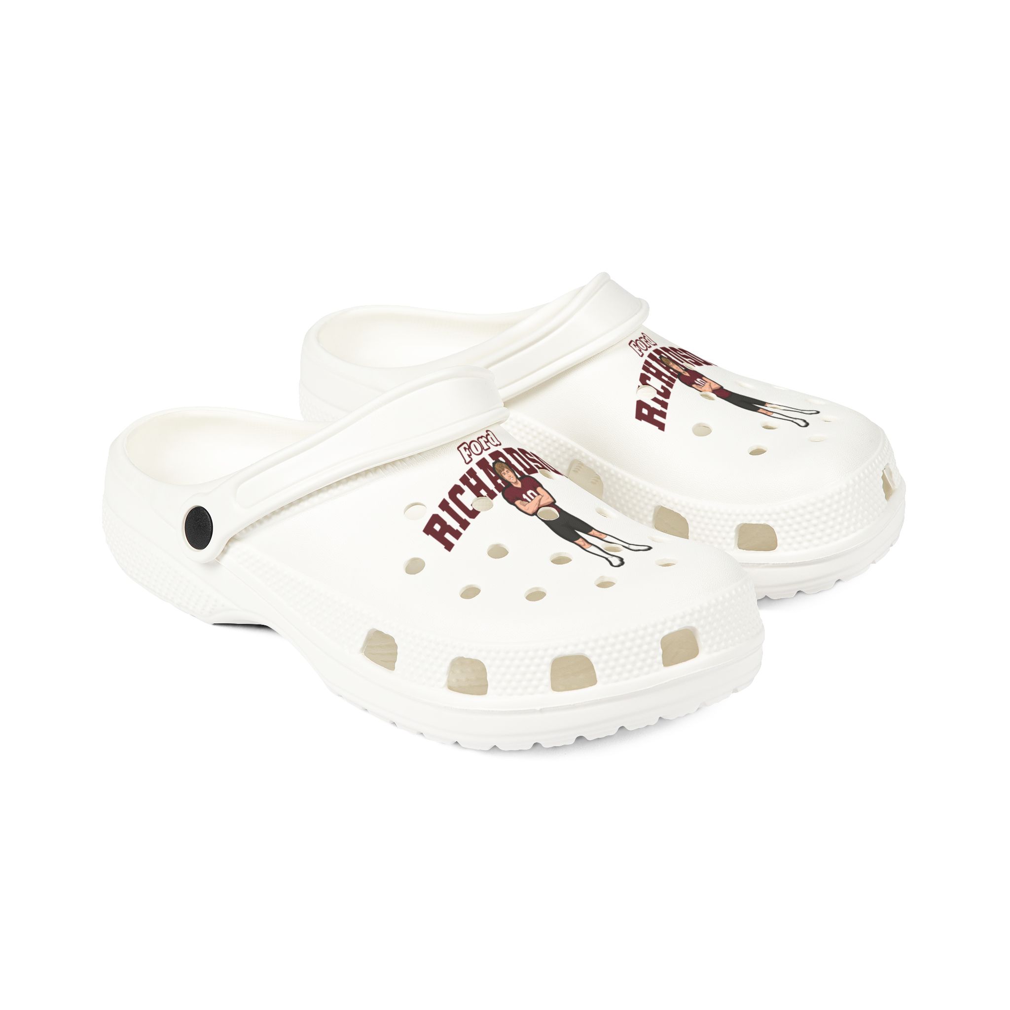Rubber Clogs — character_name_arch in White
