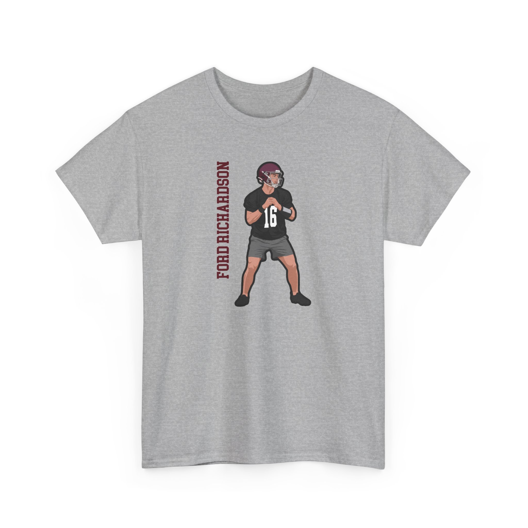 Tee — character_name_vertical in Grey
