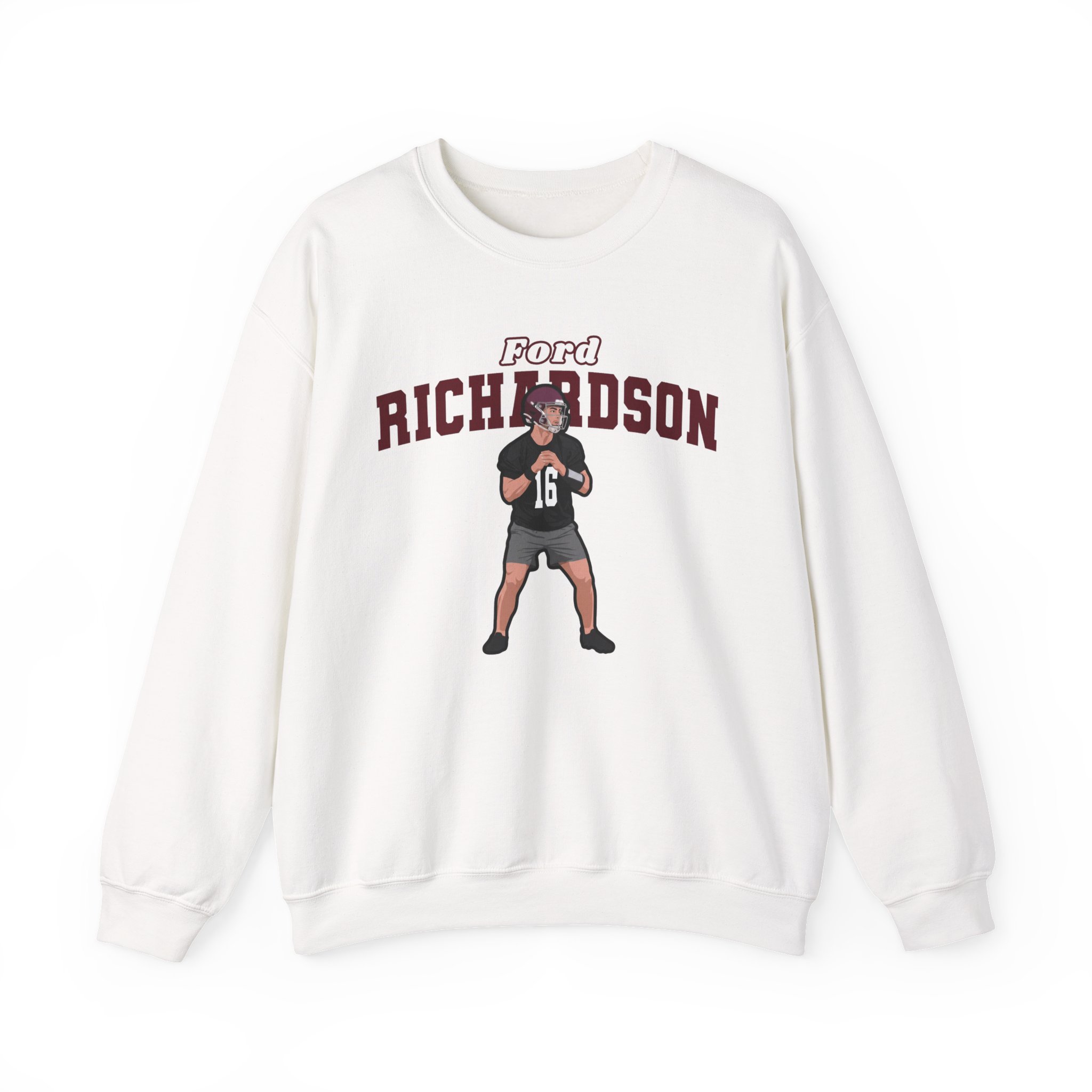 Crewneck Sweatshirt — character_name_arch in White
