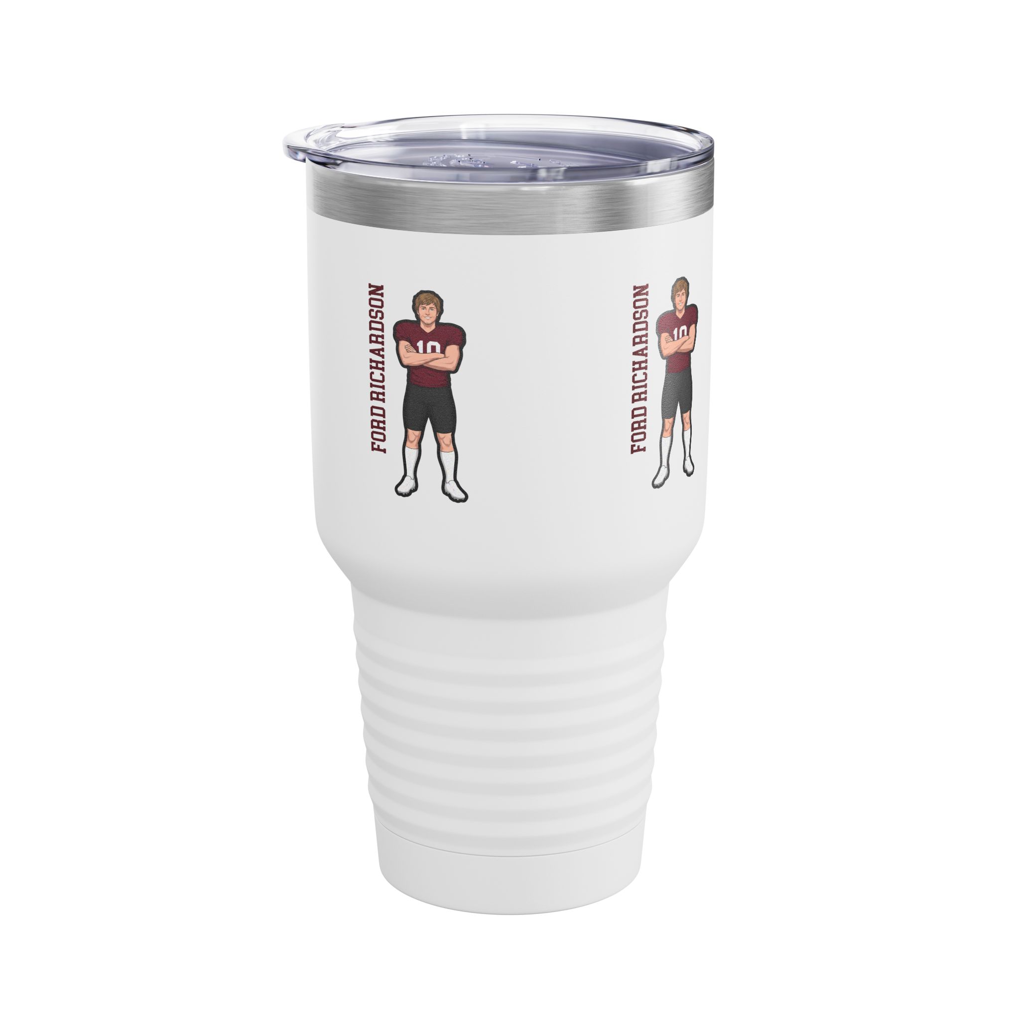 30oz Tumbler — character_name_vertical in White