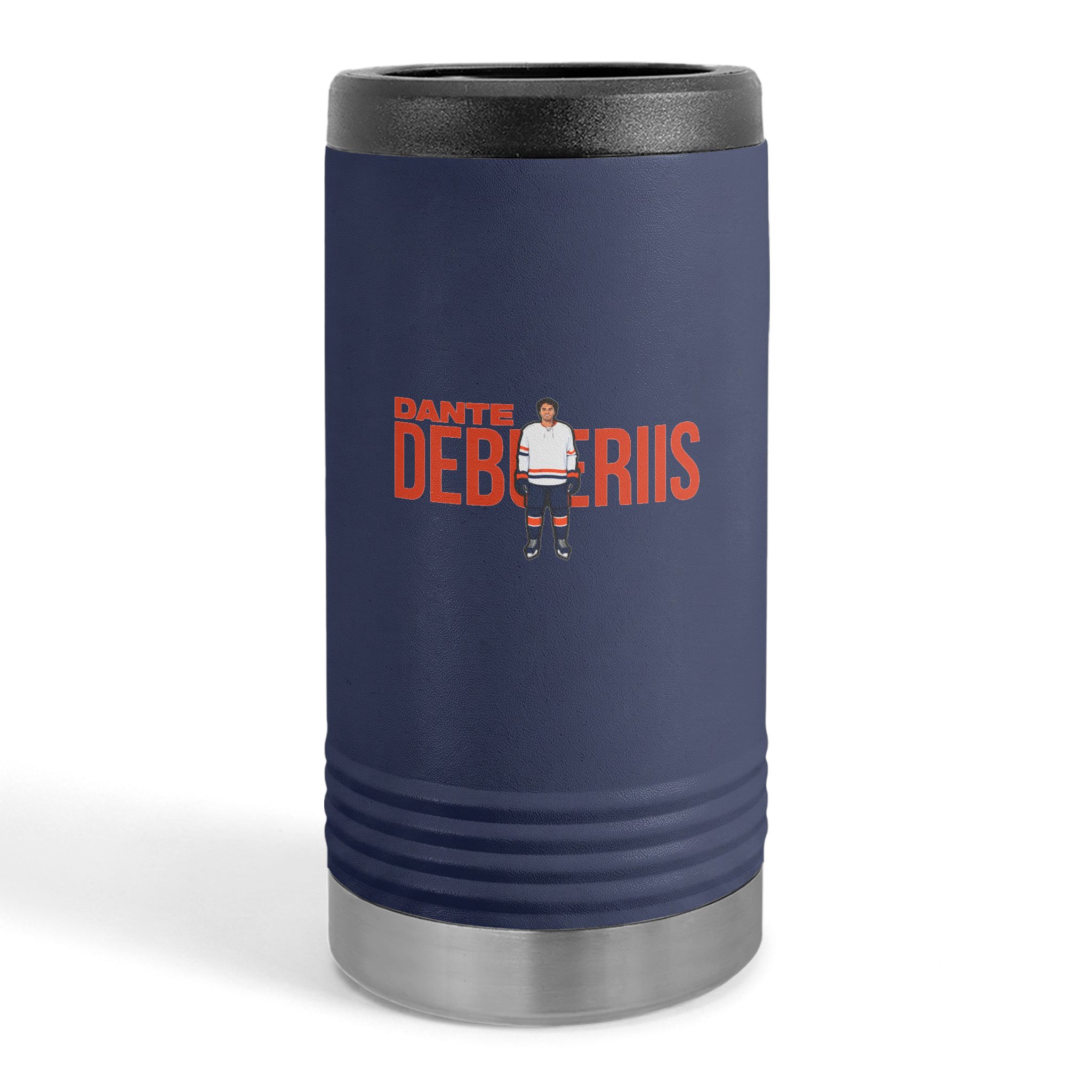 Slim Stainless Can Cooler — character_player_name in Navy