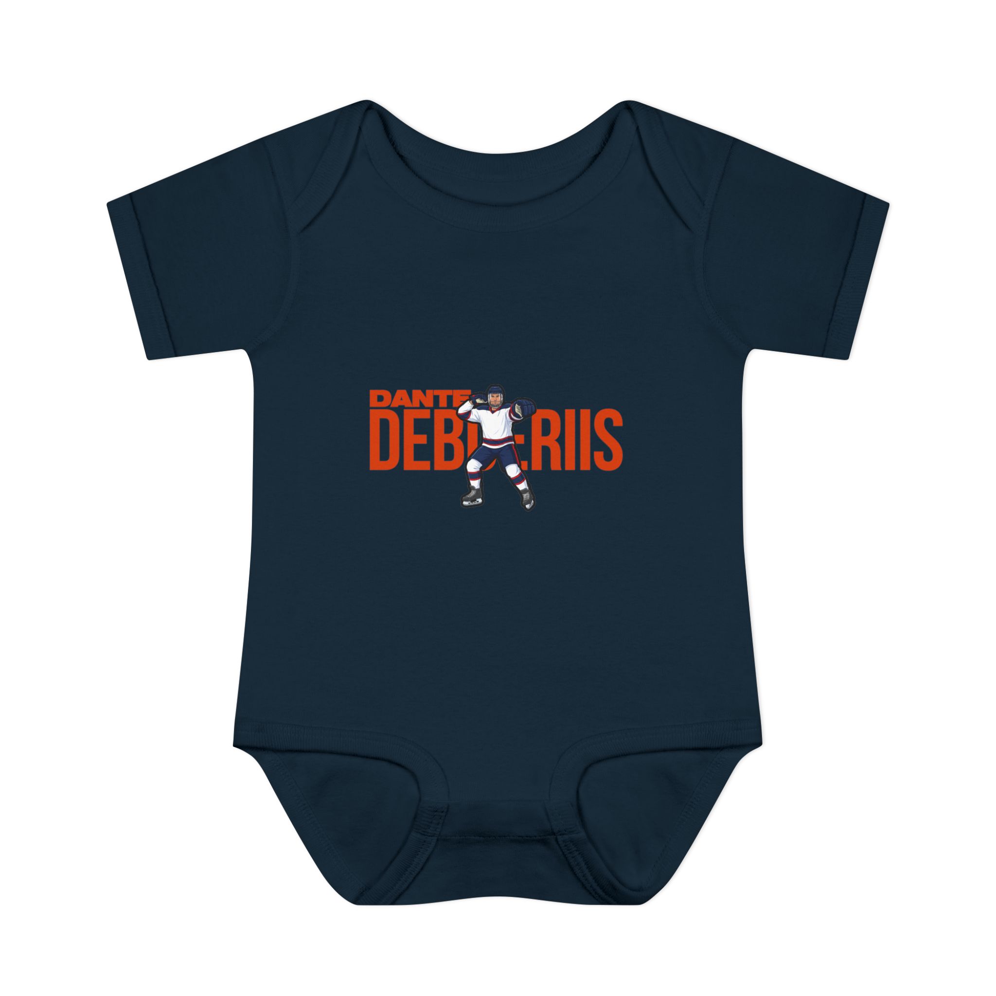 Baby Onesie — character_player_name in Navy