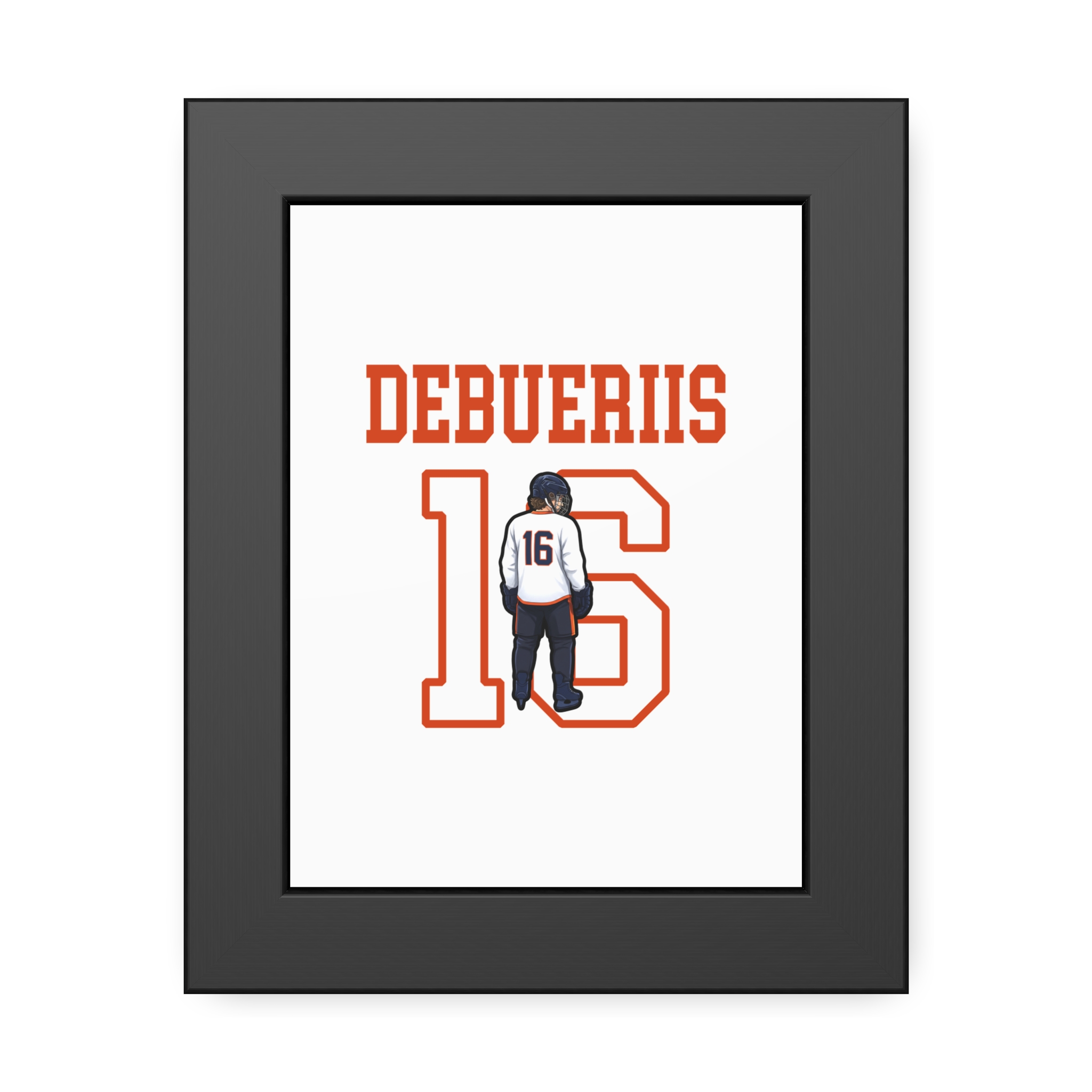 Framed Poster — character_shirsey in Black