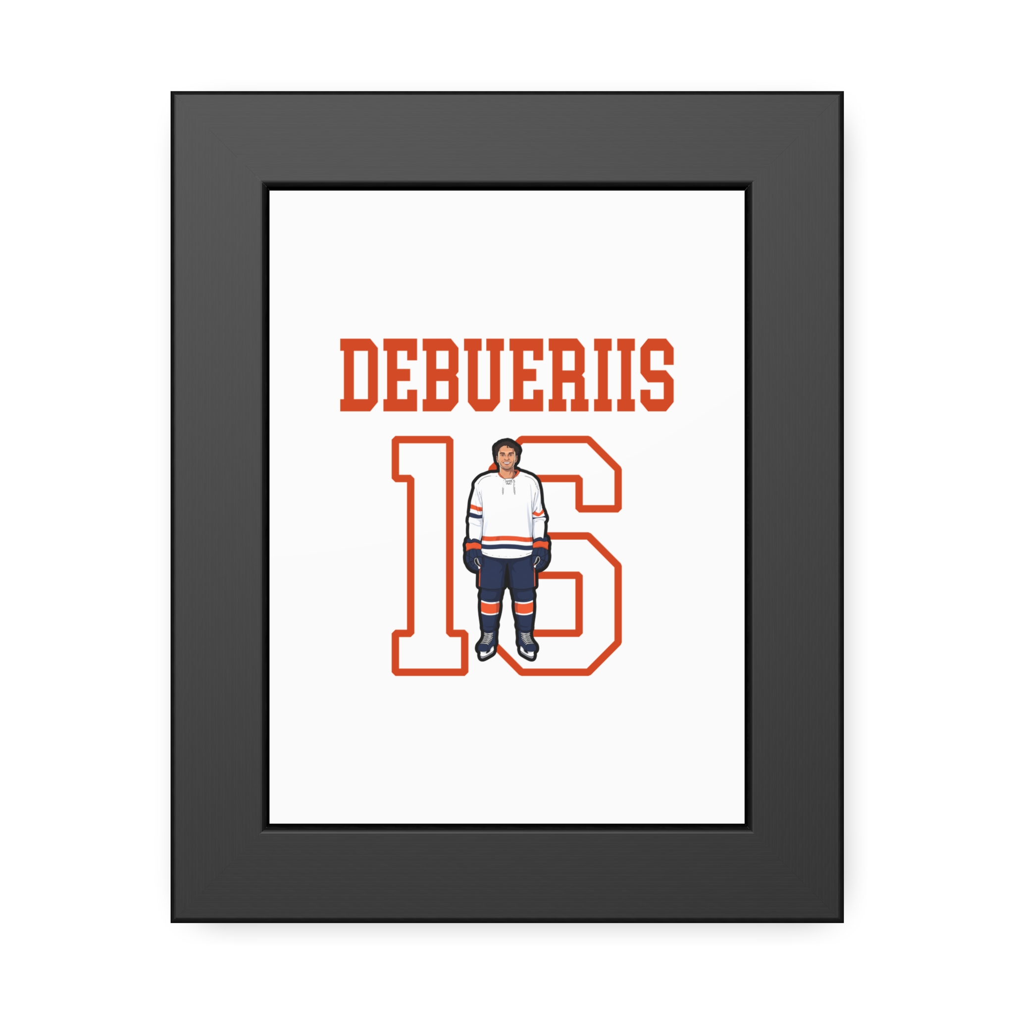 Framed Poster — character_shirsey in Black