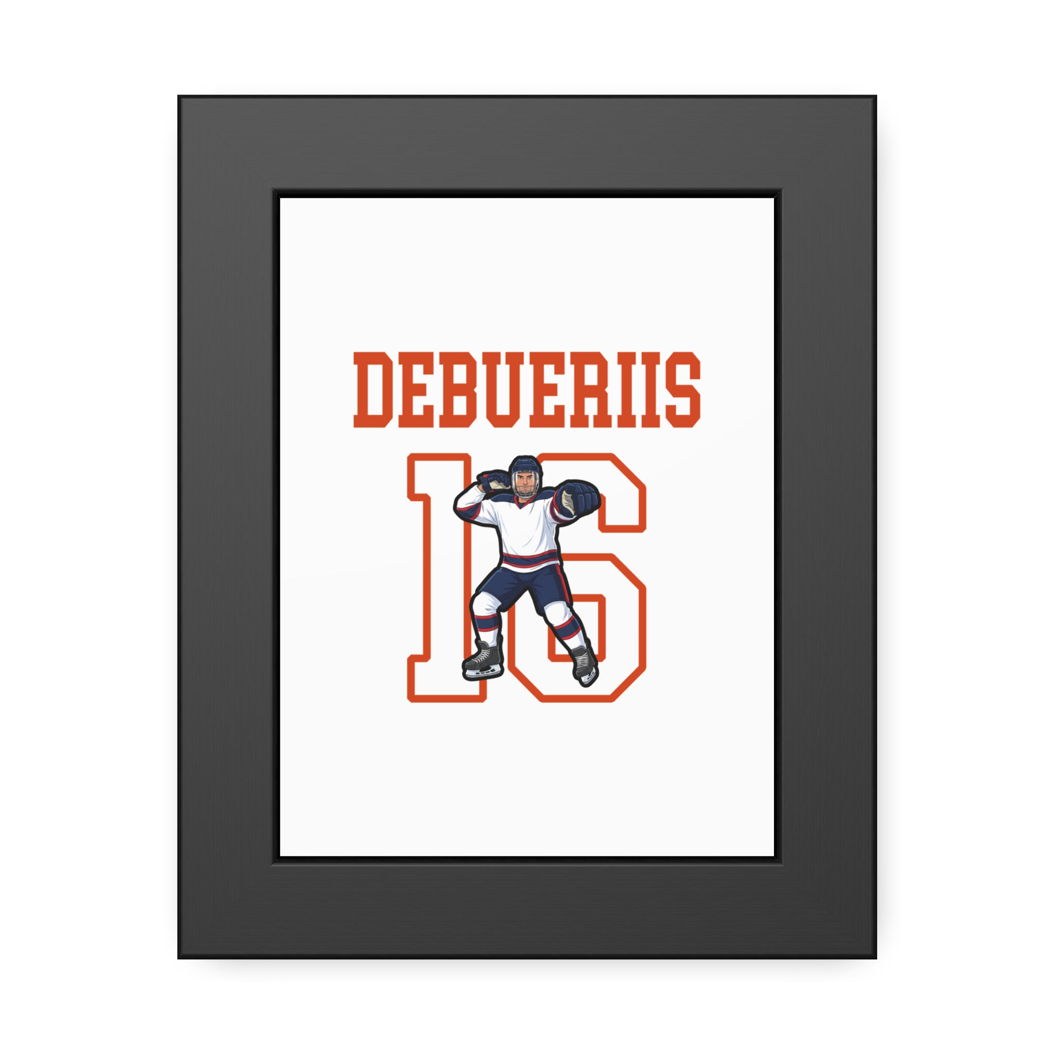 Framed Poster — character_shirsey in Black