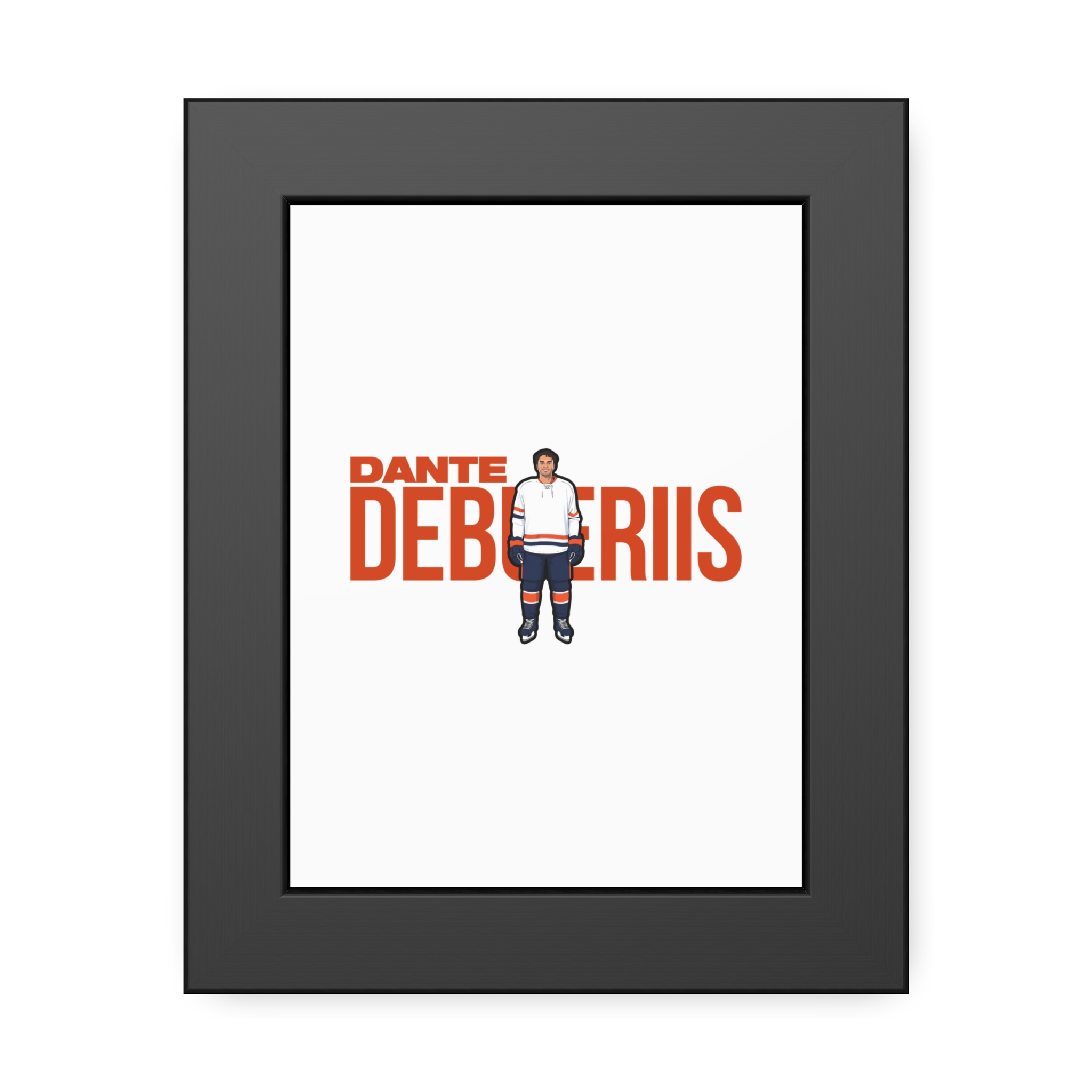 Framed Poster — character_player_name in Black