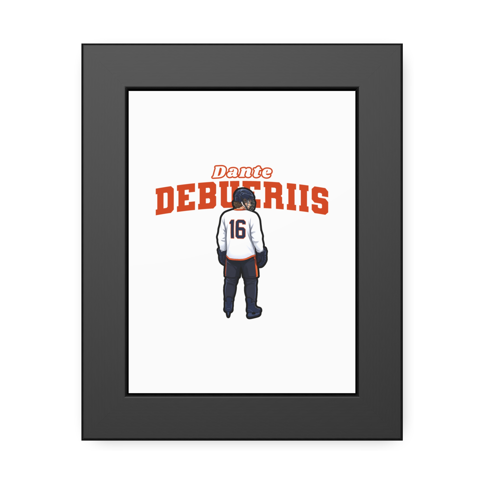 Framed Poster — character_name_arch in Black