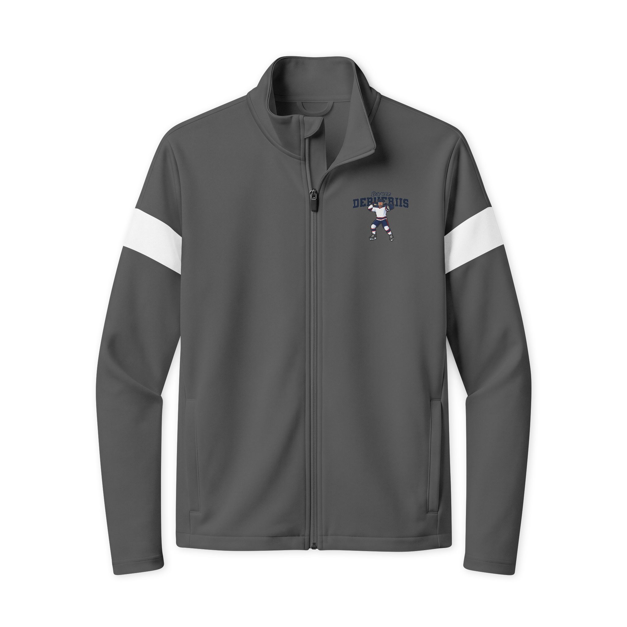 Travel Full-Zip Jacket — character_name_arch in Iron Grey/ White