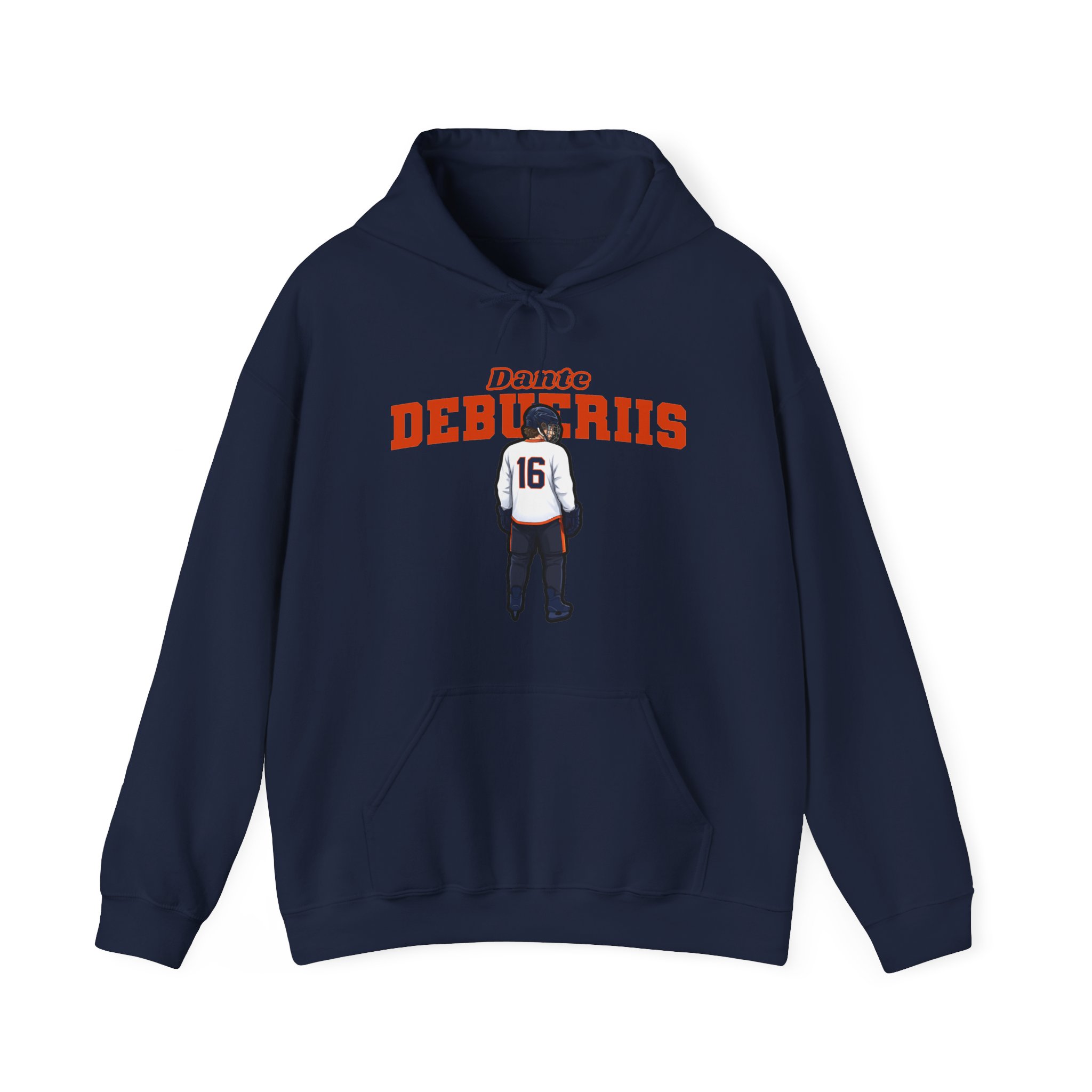 Hoodie — character_name_arch in Navy