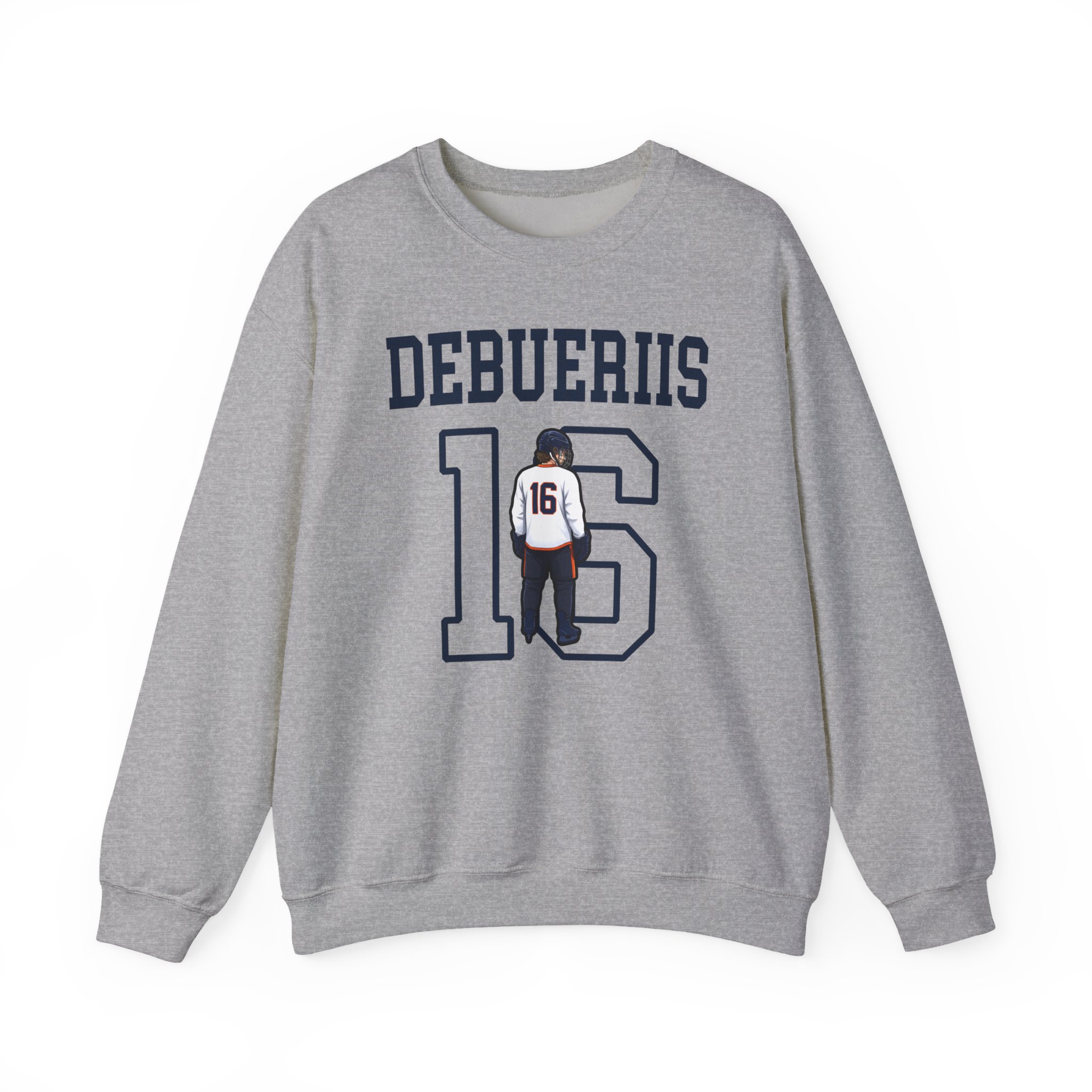 Crewneck Sweatshirt — character_shirsey in Grey