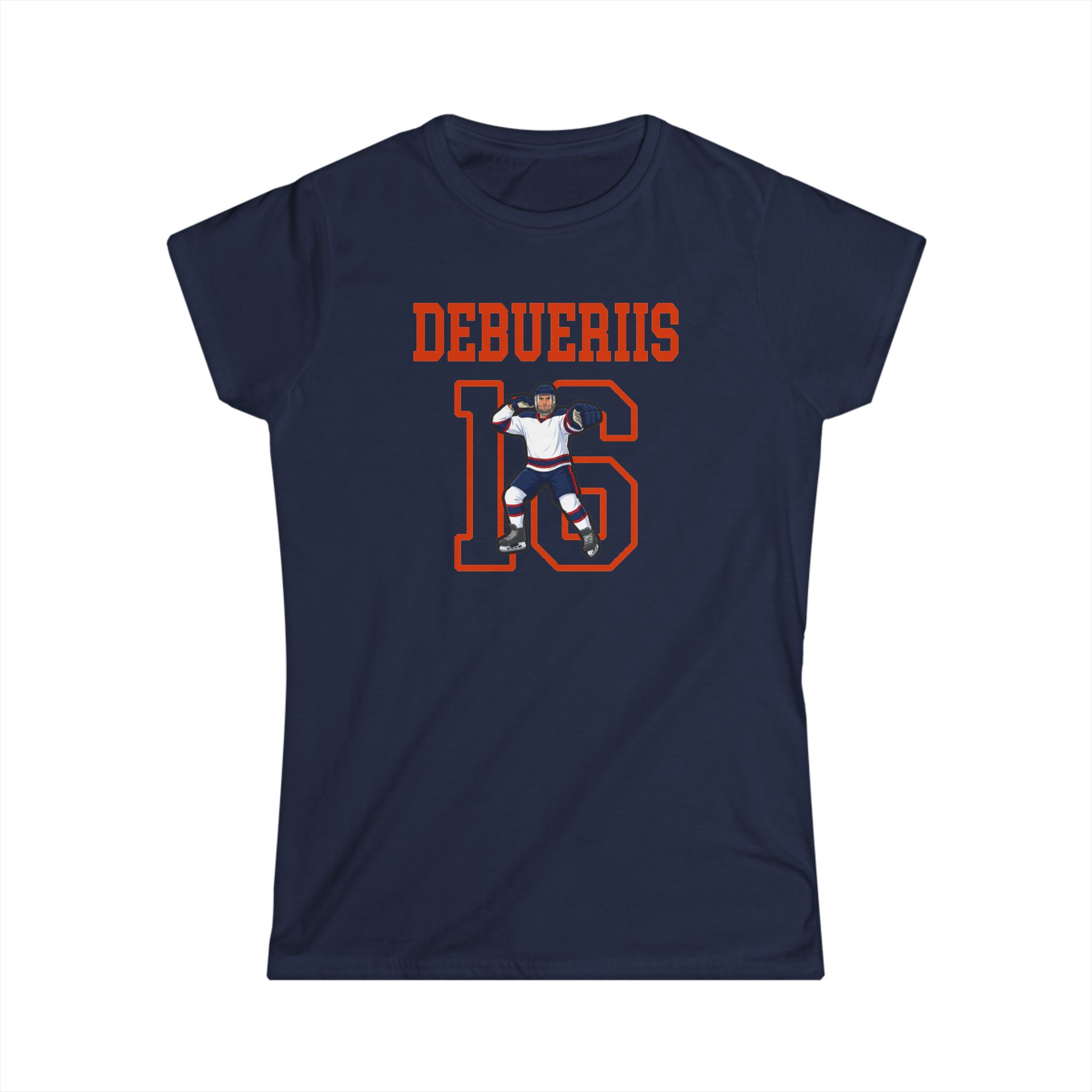 Women's Softstyle Tee — character_shirsey in Navy
