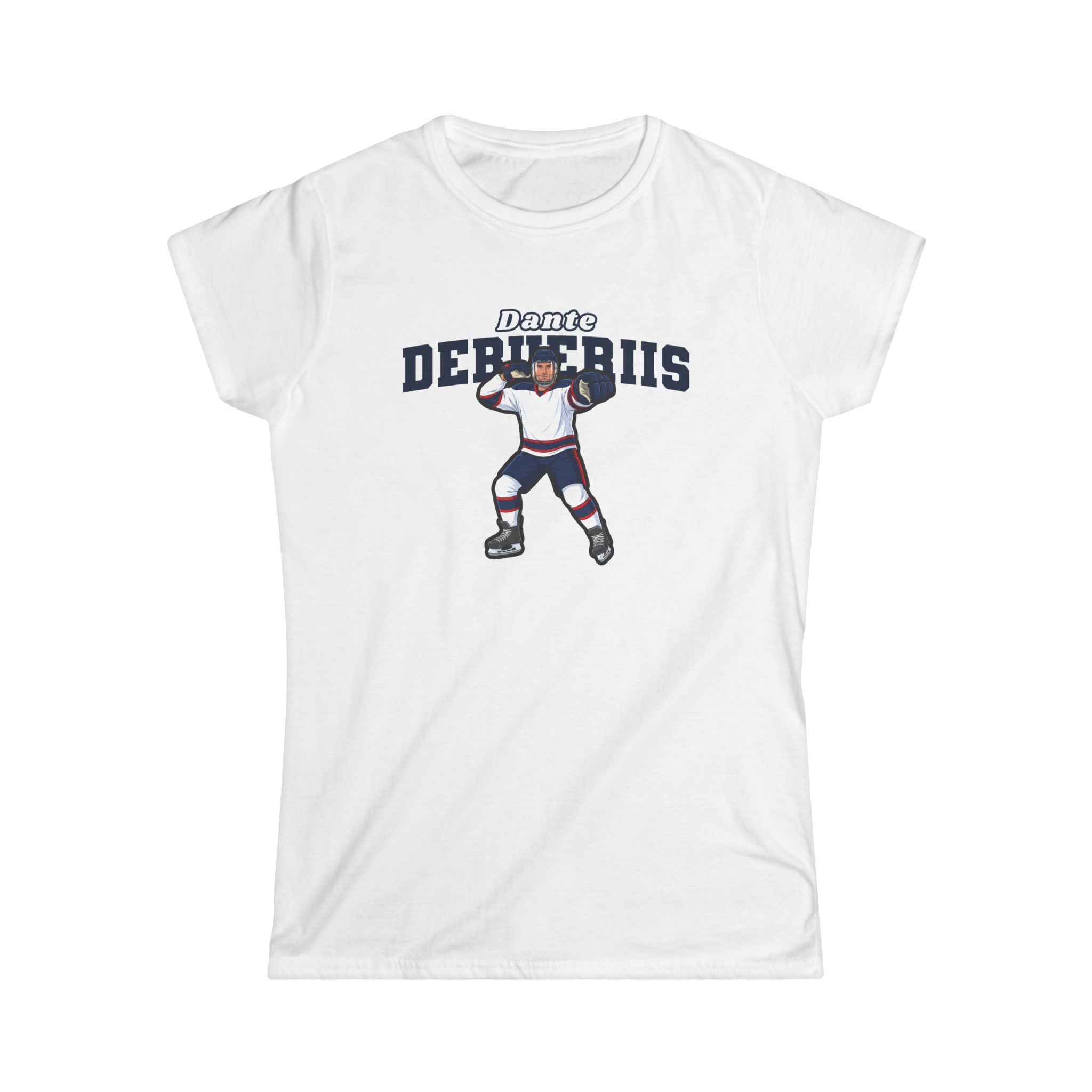 Women's Softstyle Tee — character_name_arch in White