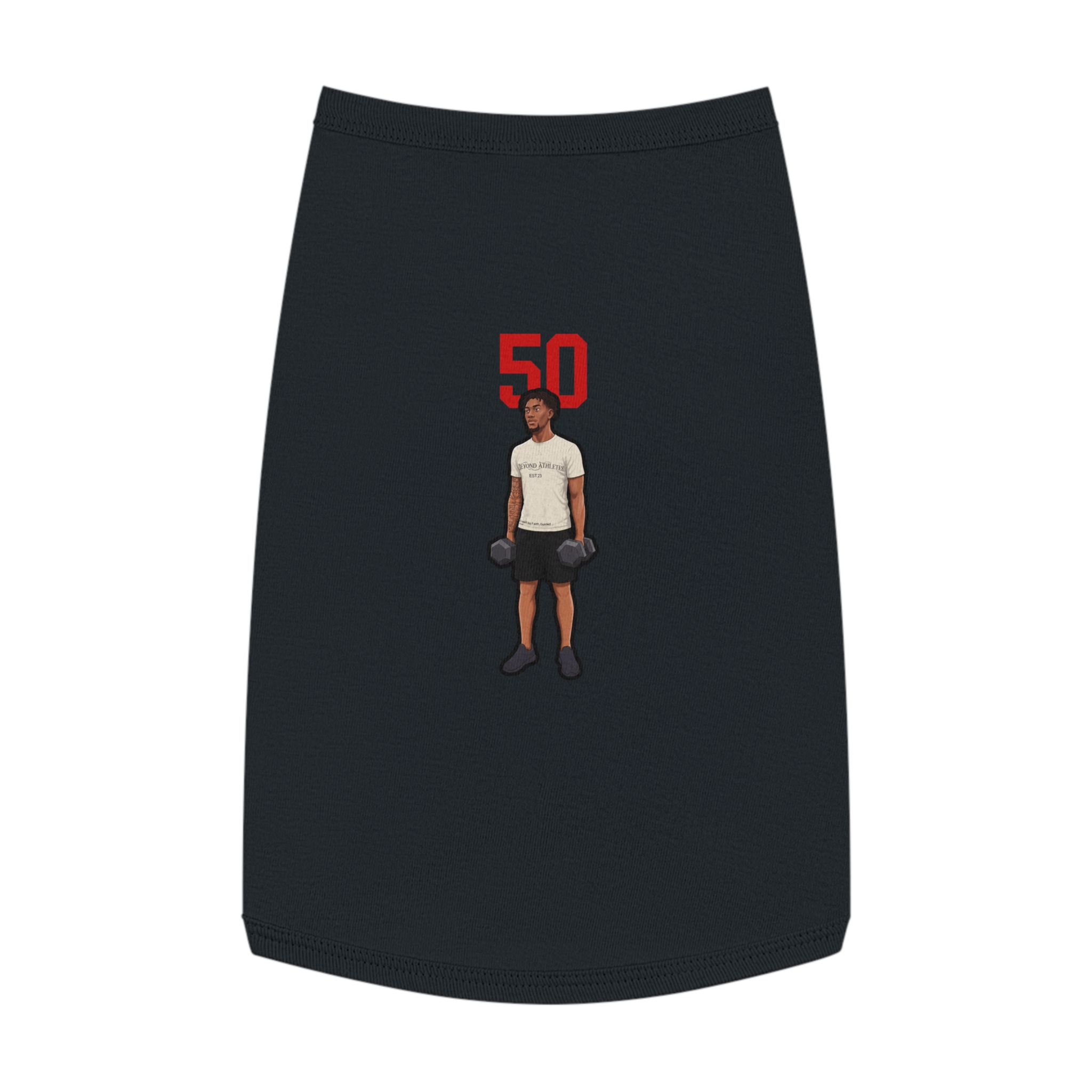Pet Tank Top — character_number_top in Black