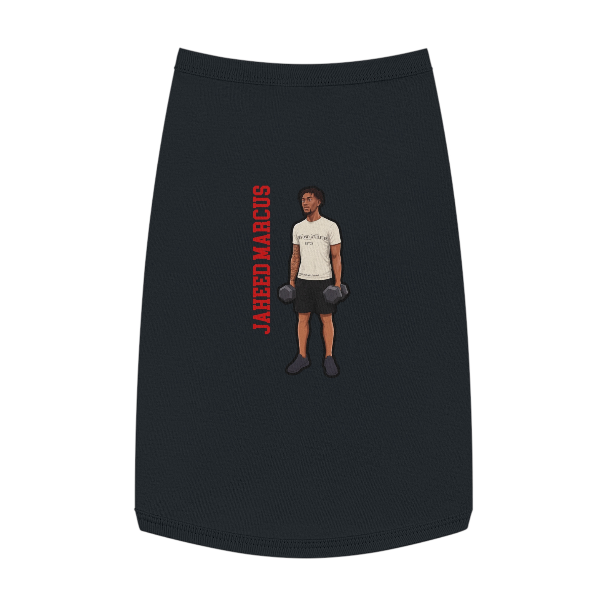 Pet Tank Top — character_name_vertical in White