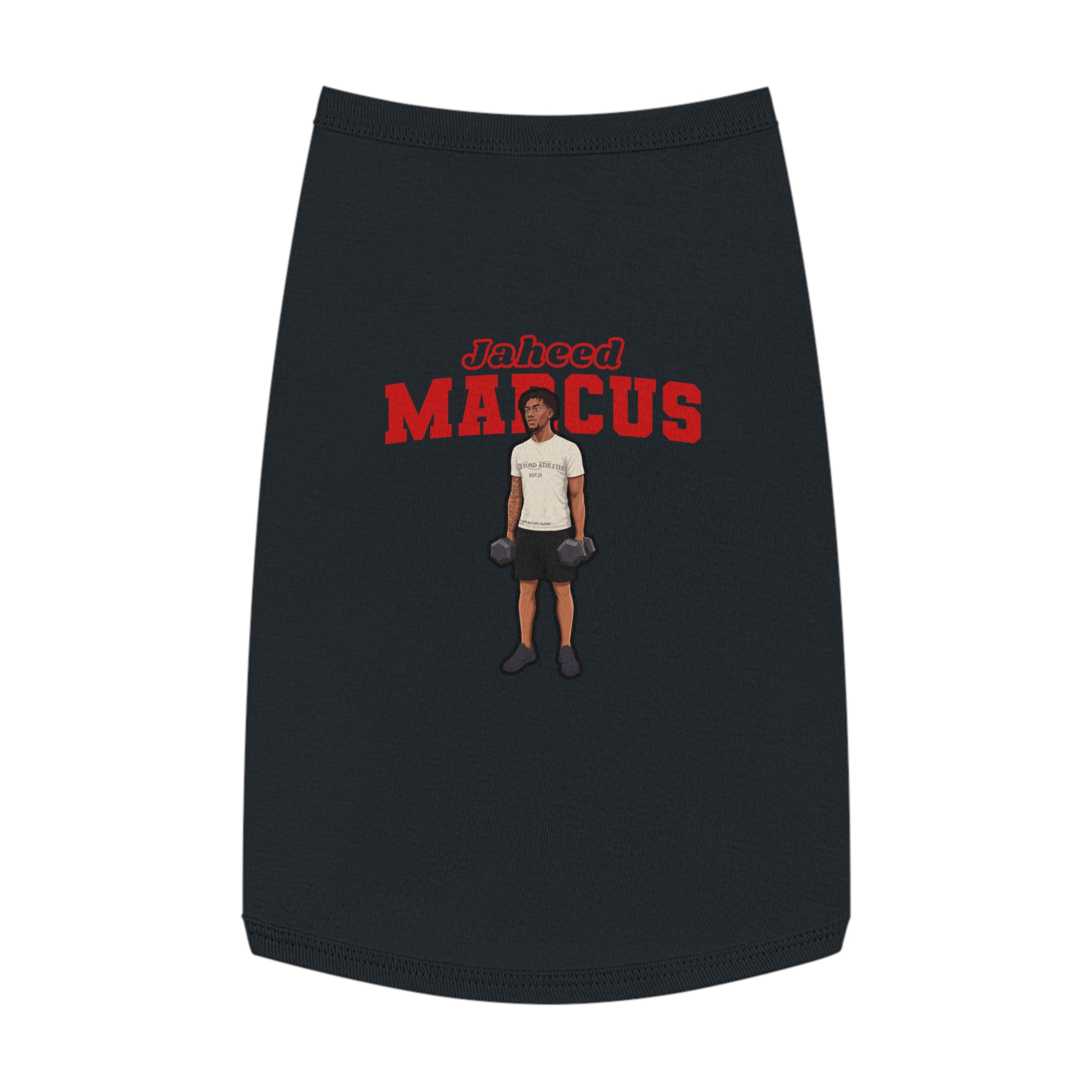 Pet Tank Top — character_name_arch in White