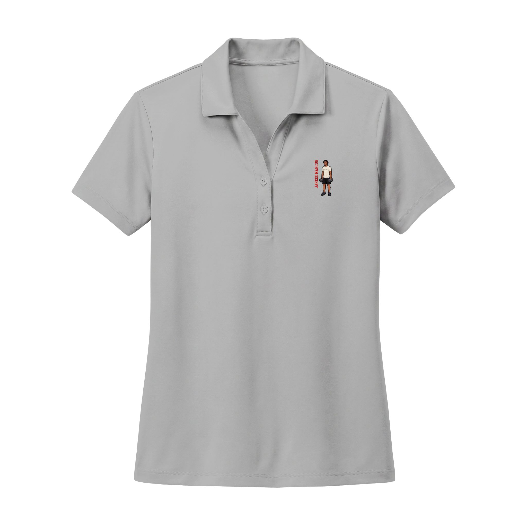 Women's Polo — character_name_vertical in Silver