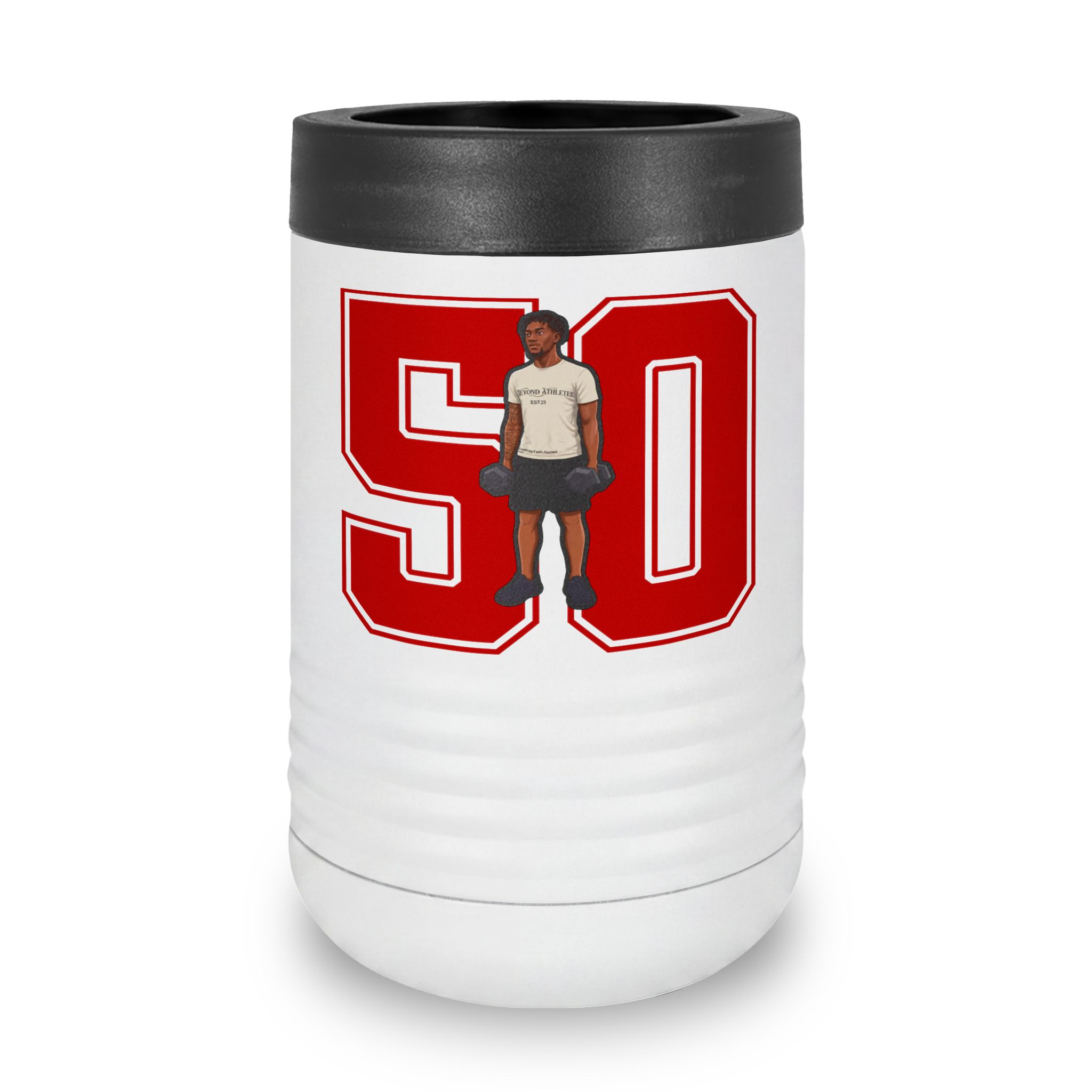 Stainless Can Cooler — character_number in White