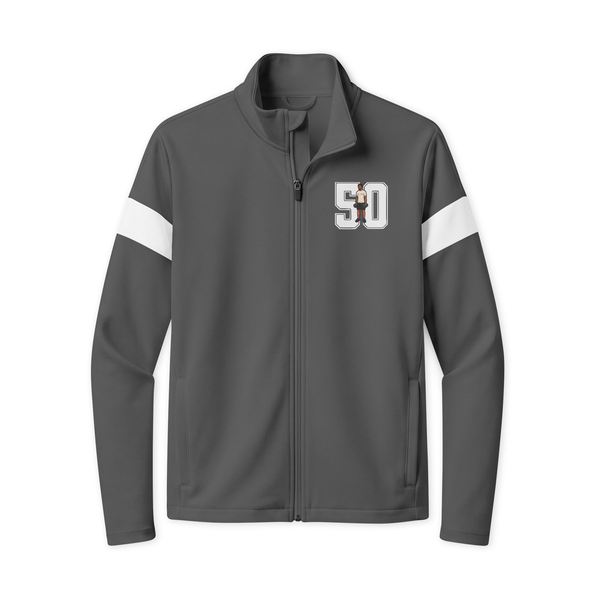 Travel Full-Zip Jacket — character_number in Iron Grey/ White