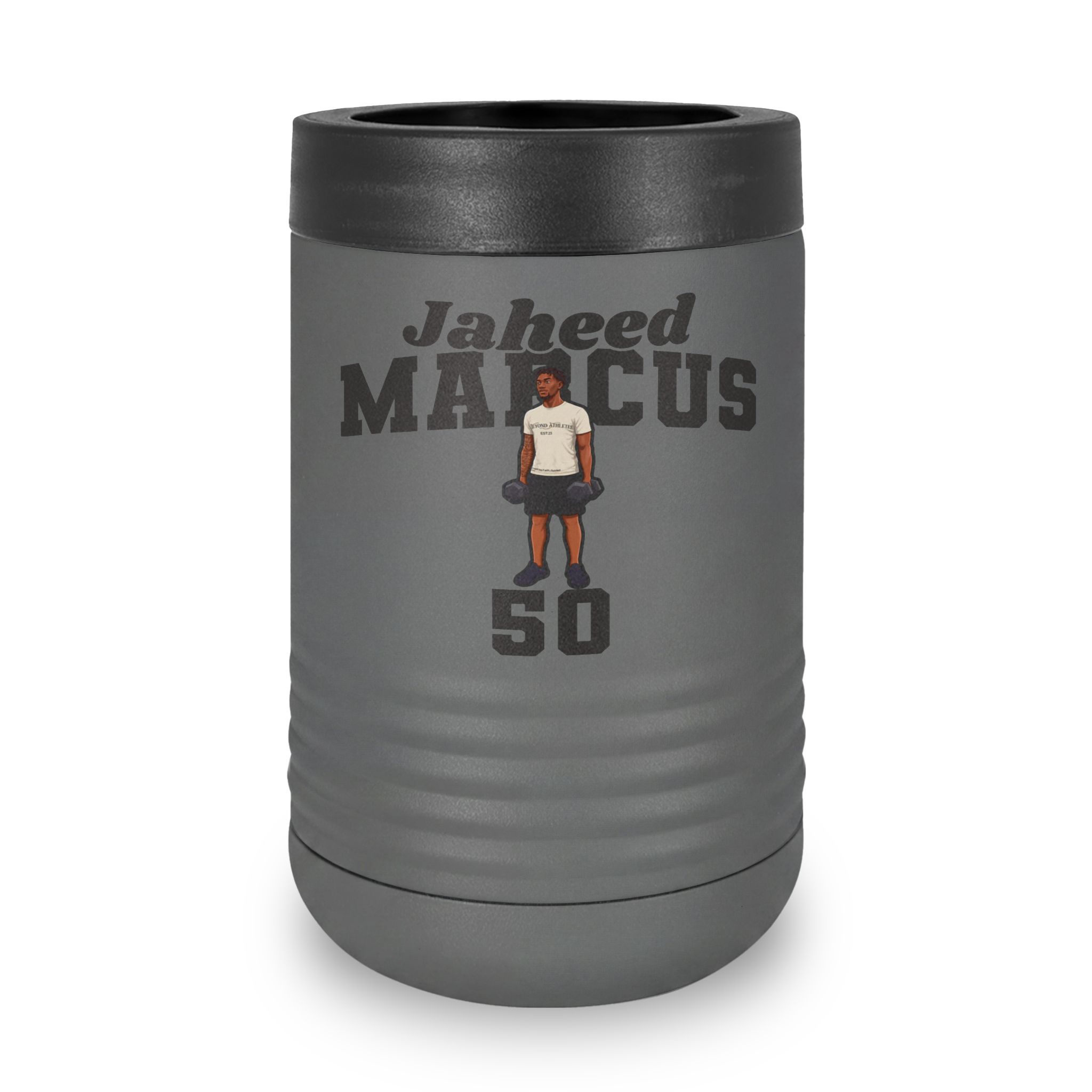 Stainless Can Cooler — character_signature_arch in Grey