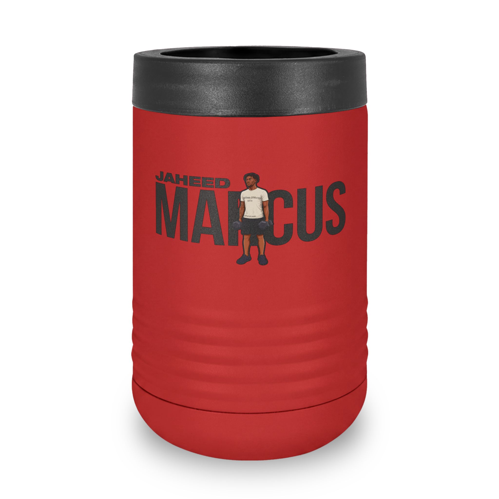 Stainless Can Cooler — character_player_name in Red