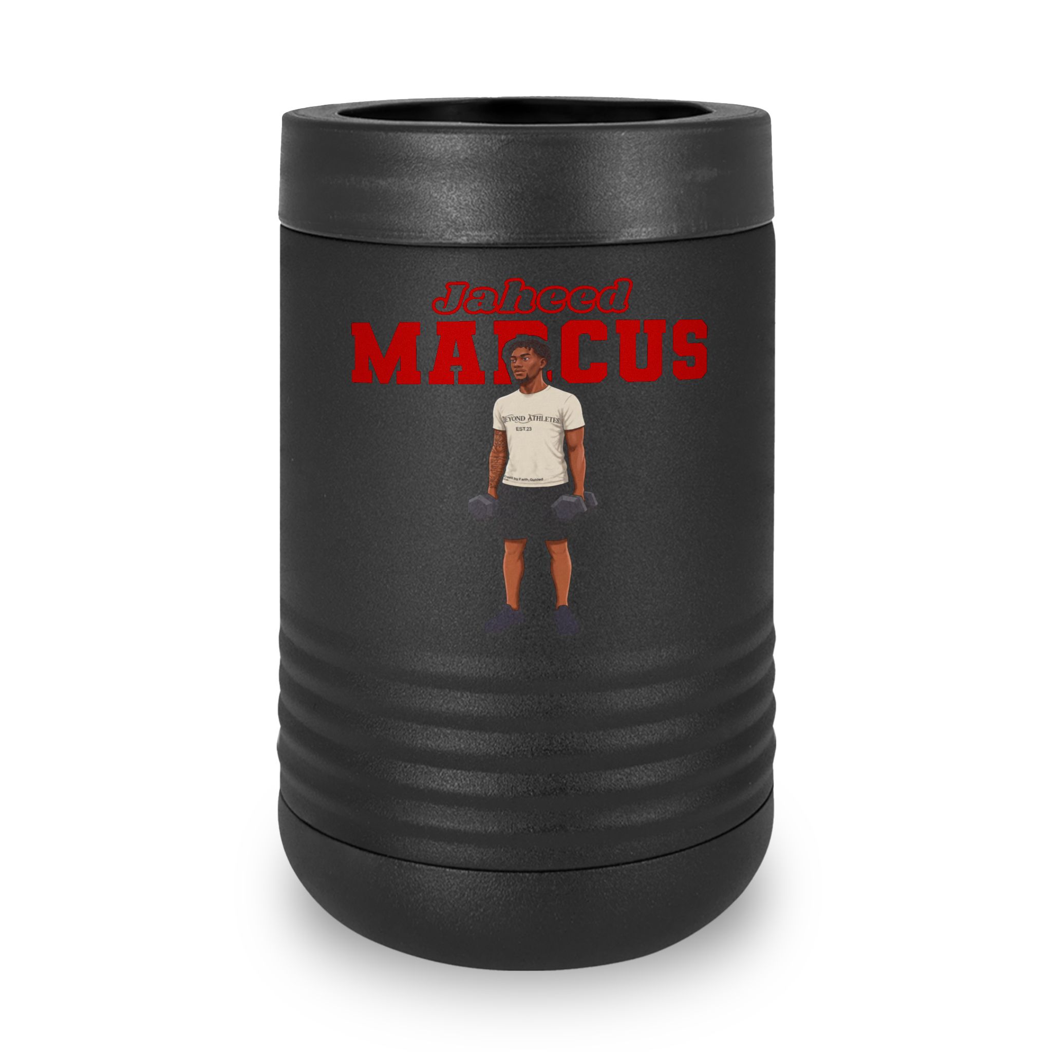 Stainless Can Cooler — character_name_arch in Black