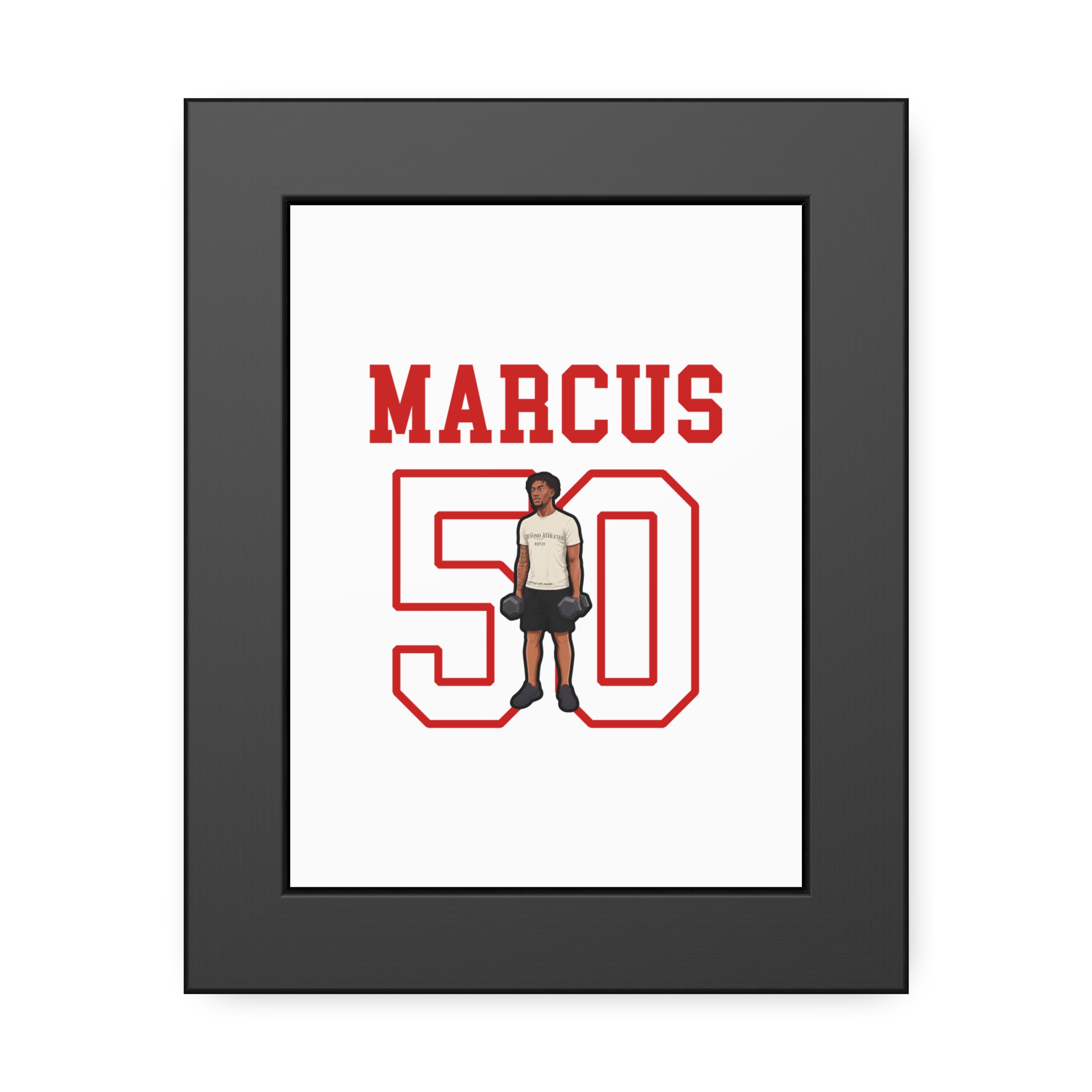 Framed Poster — character_shirsey in Black