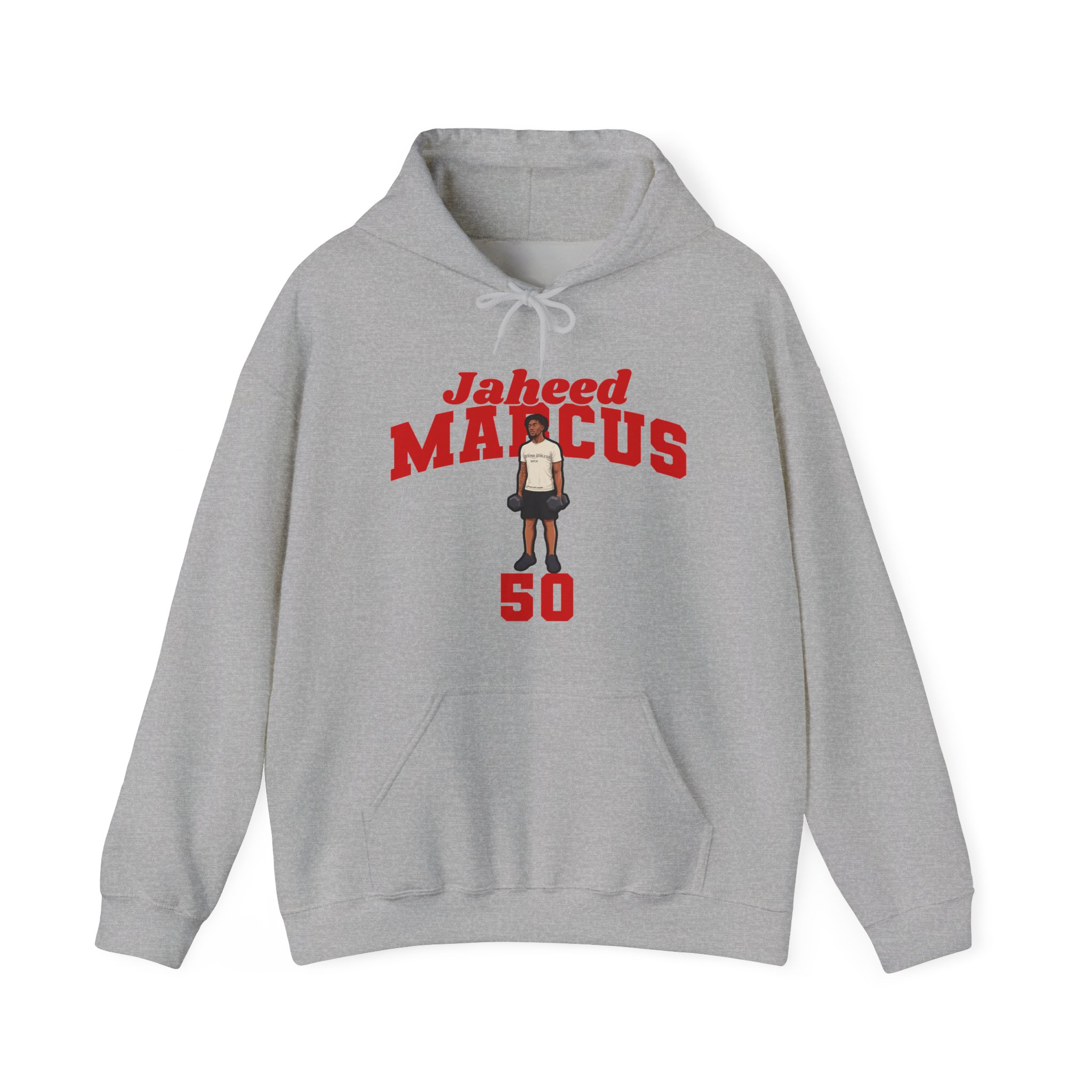 Hoodie — character_signature_arch in Grey