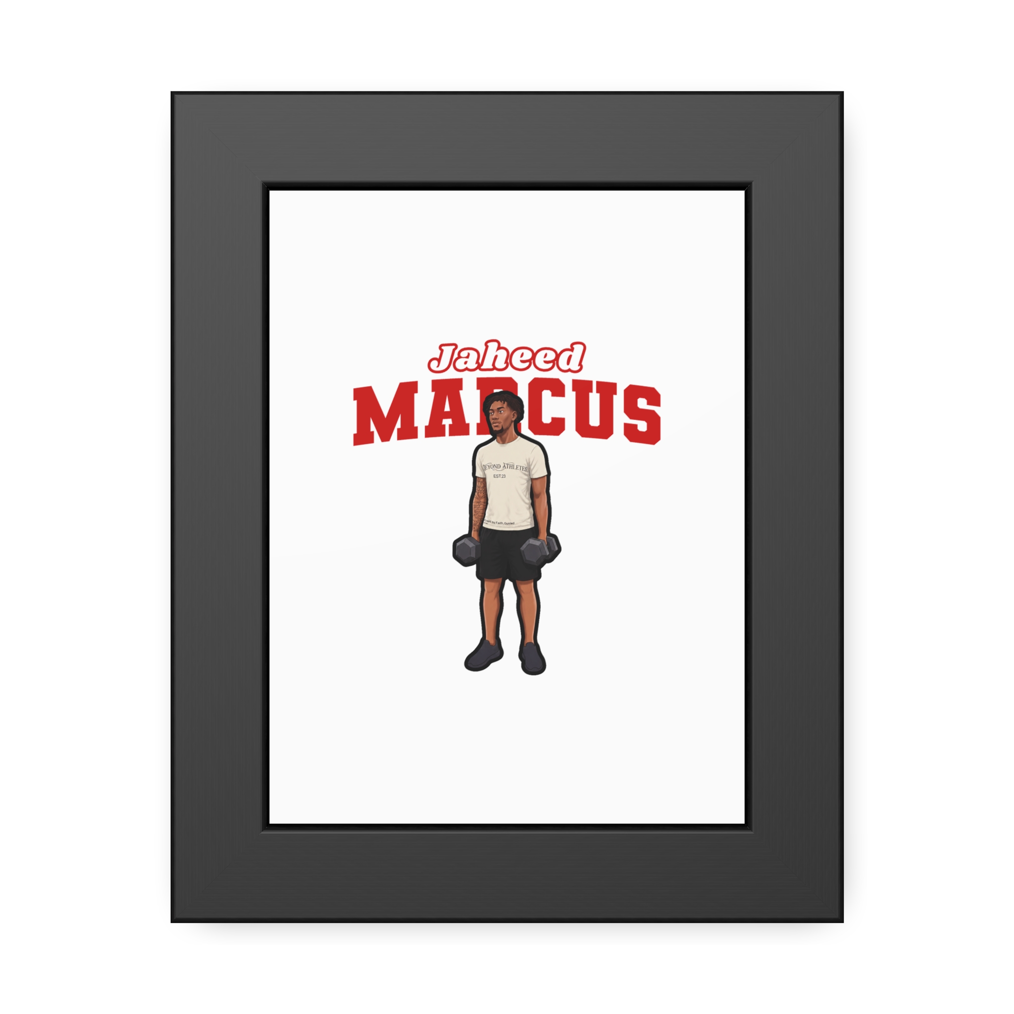 Framed Poster — character_name_arch in Black