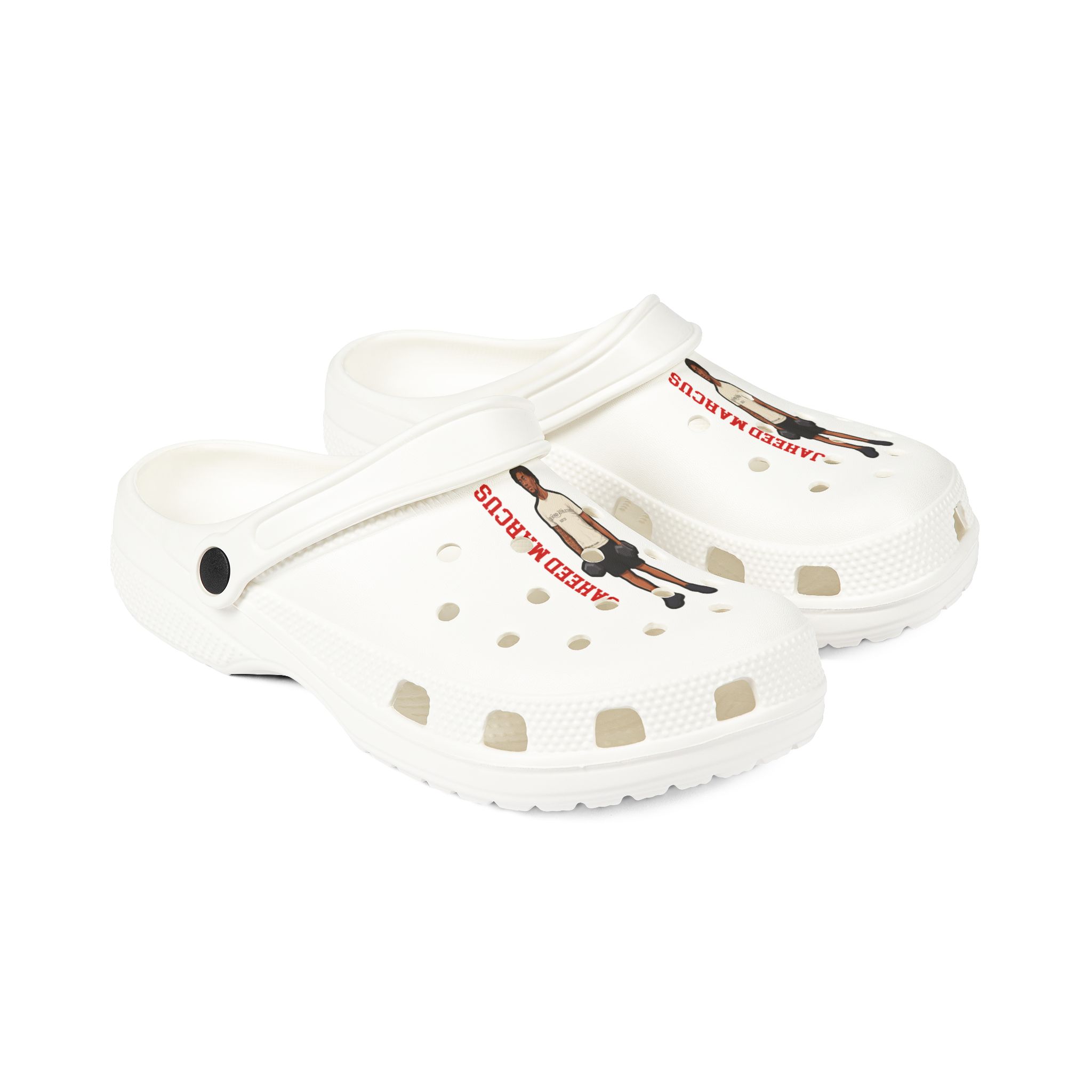 Rubber Clogs — character_name_vertical in White