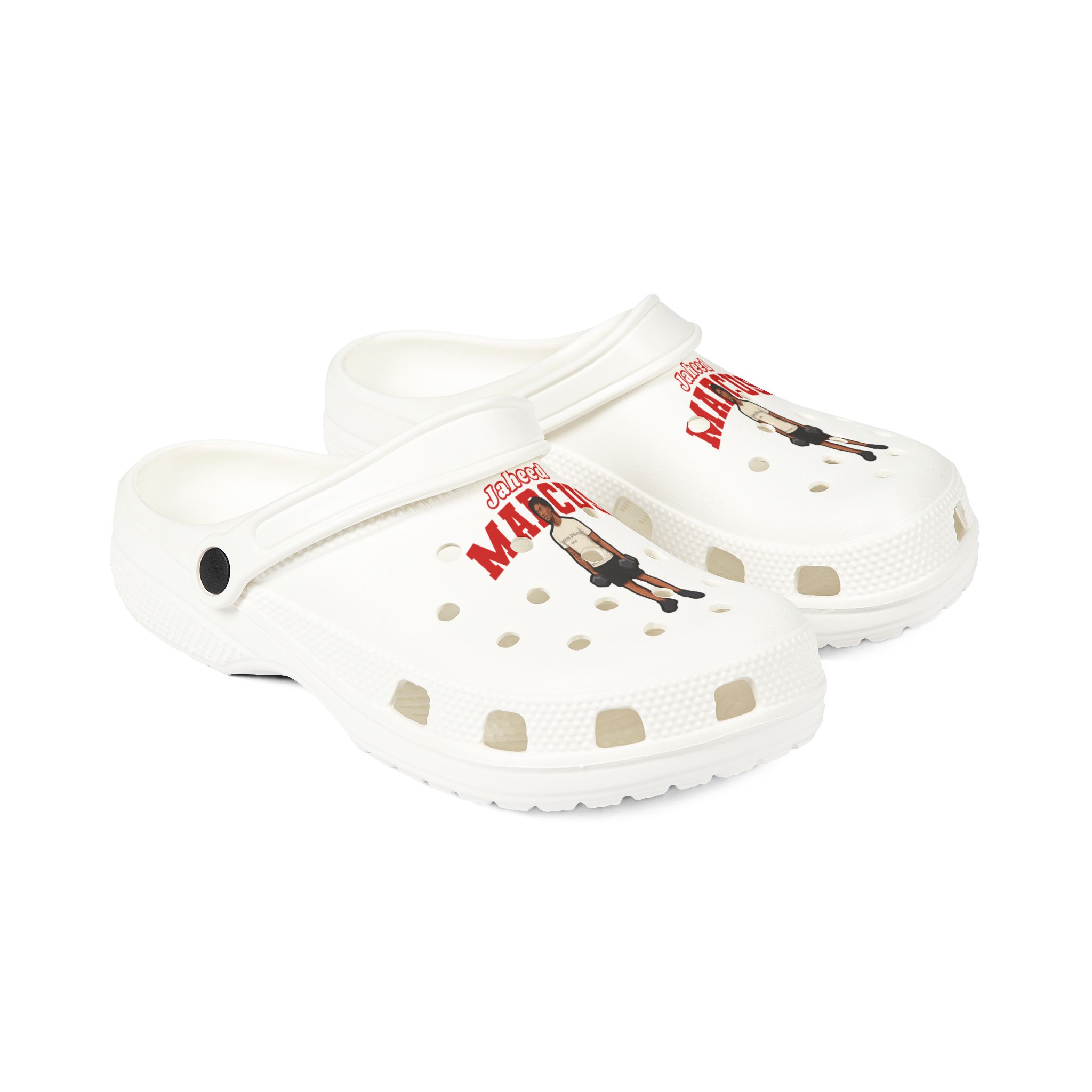 Rubber Clogs — character_name_arch in White