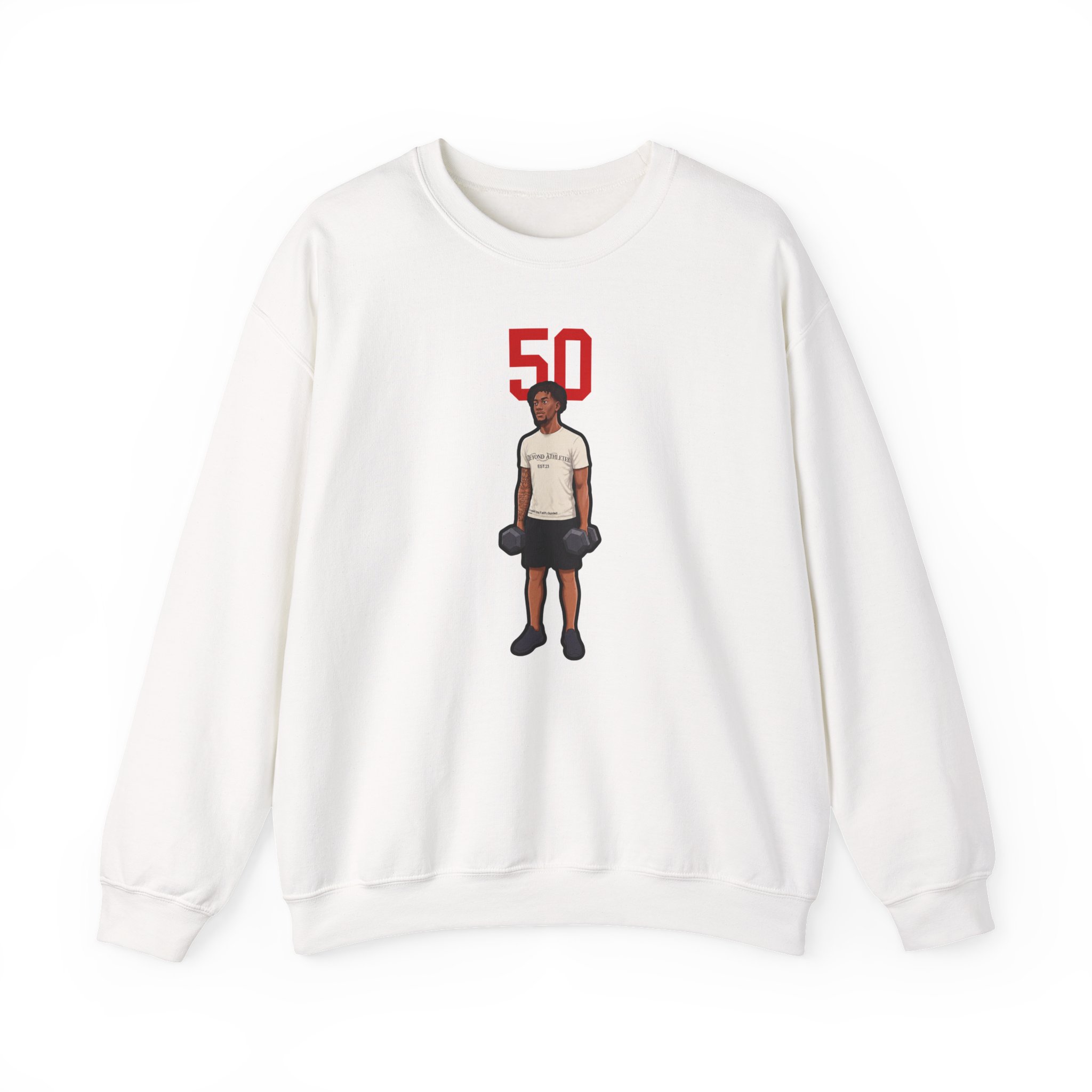 Crewneck Sweatshirt — character_number_top in White