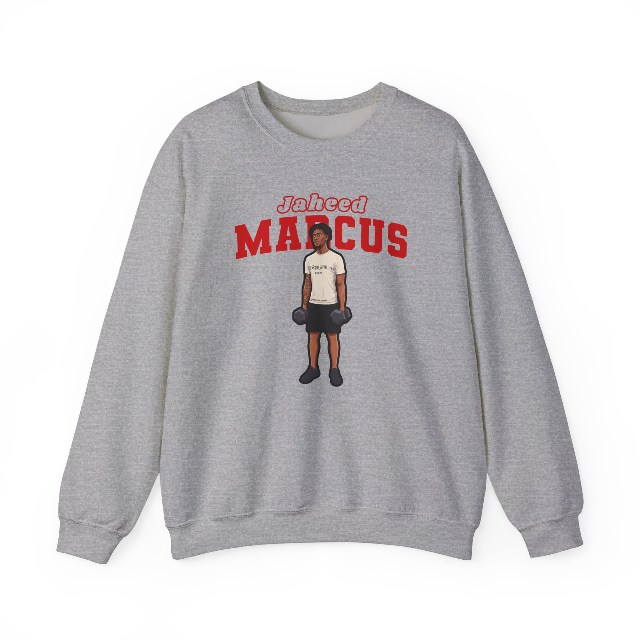Crewneck Sweatshirt — character_name_arch in Grey