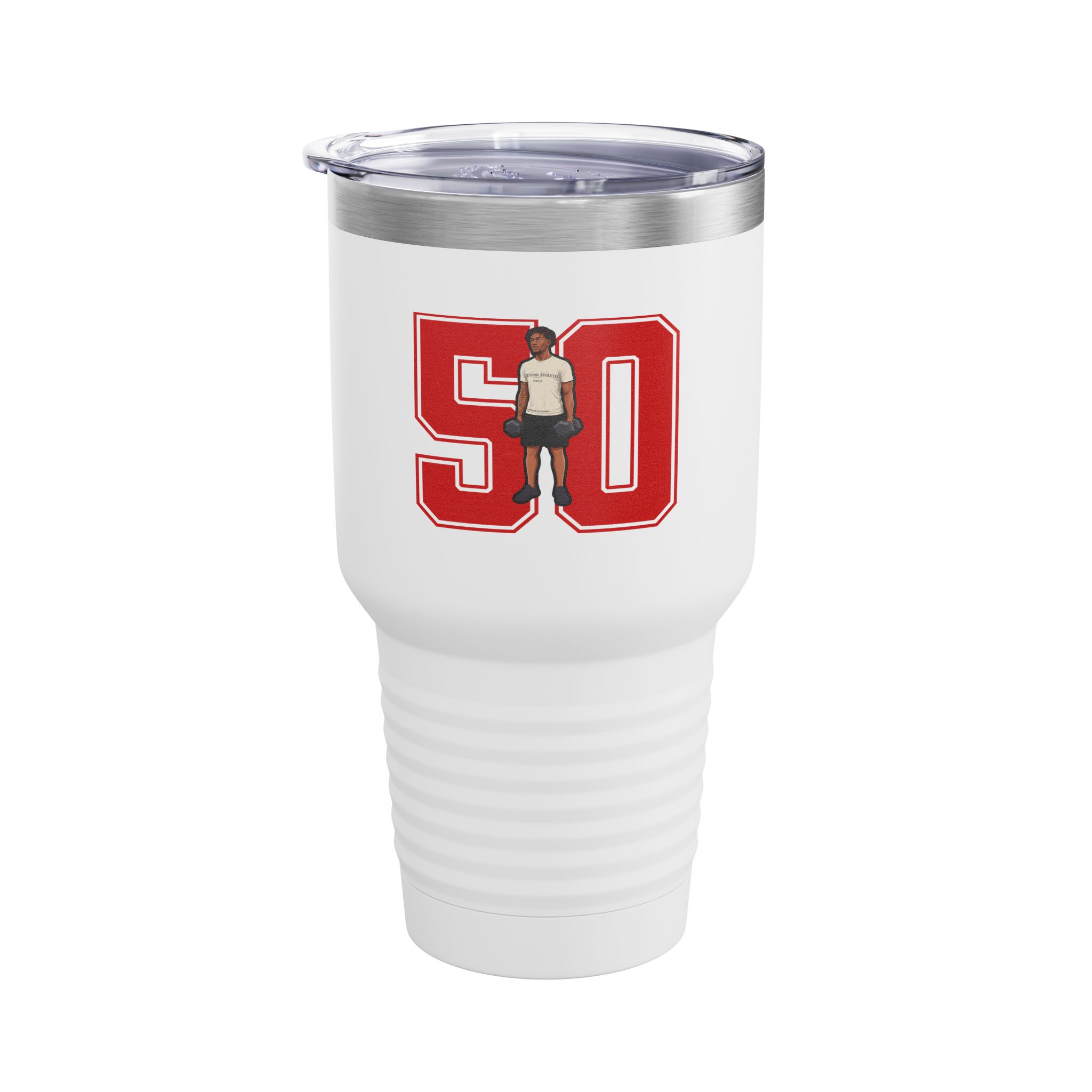 30oz Tumbler — character_number in White