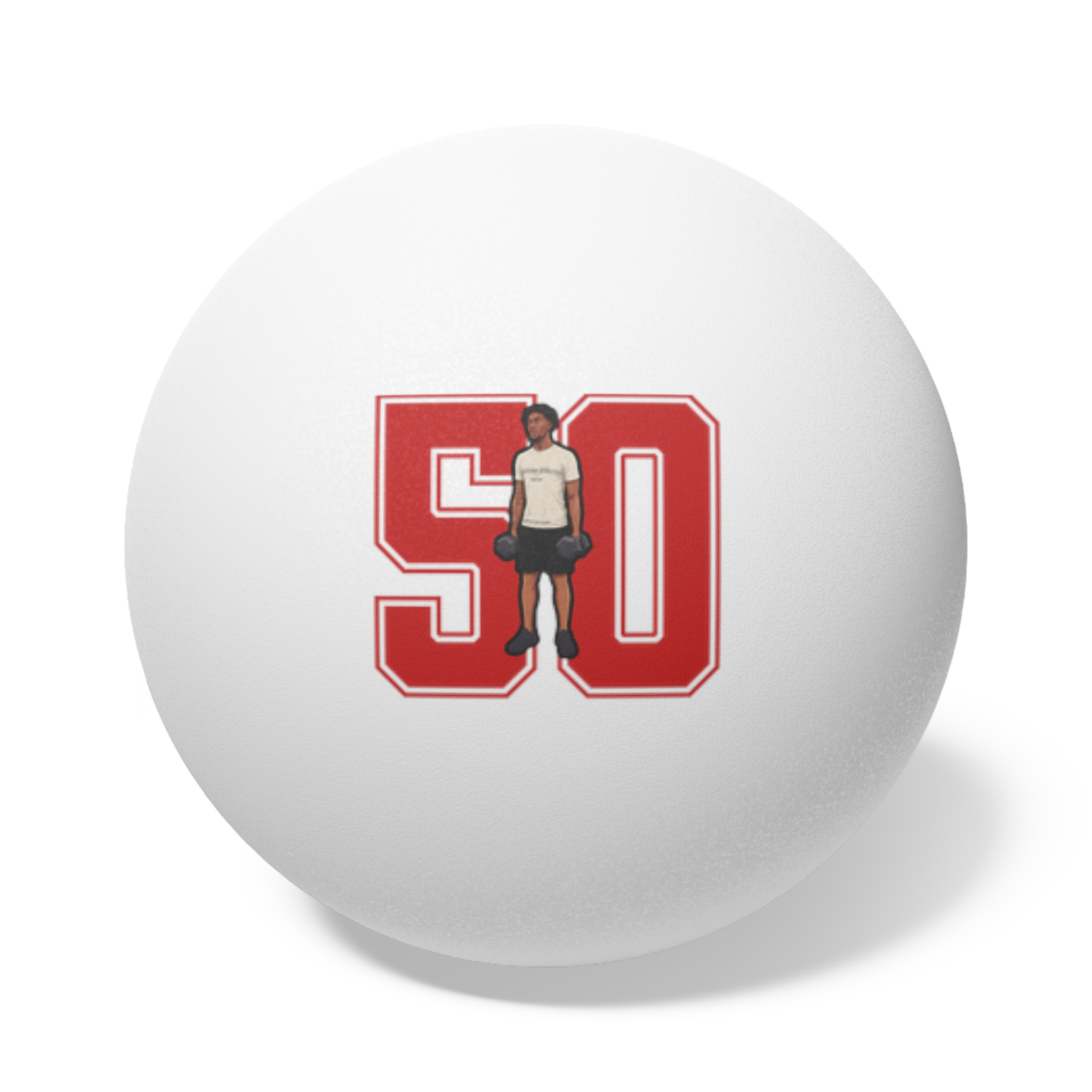 Ping Pong Balls, 6 pcs — character_number in White
