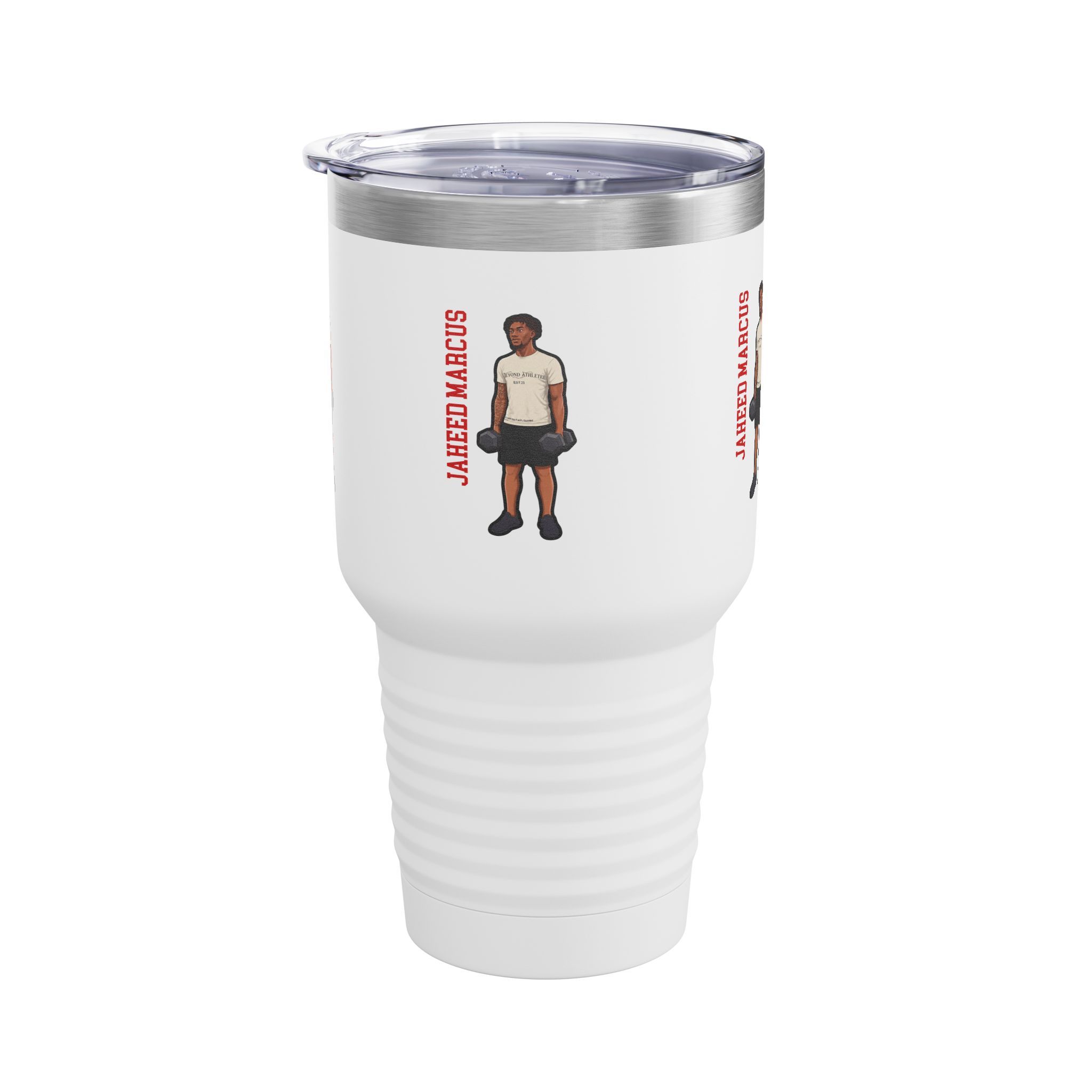 30oz Tumbler — character_name_vertical in White