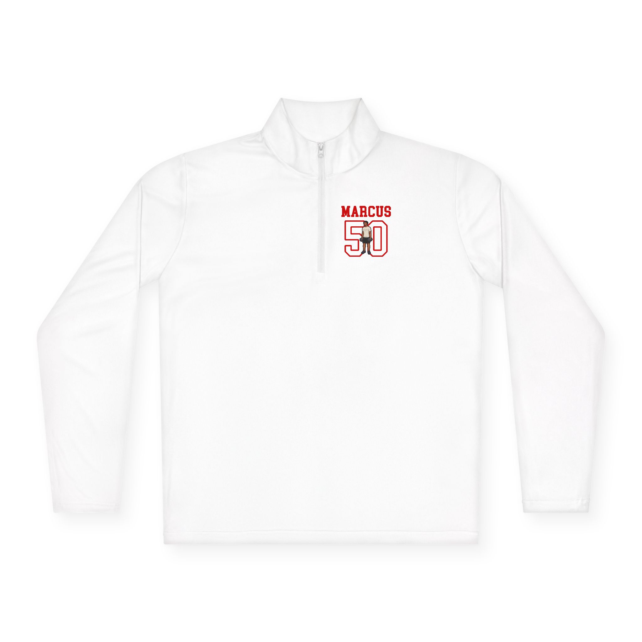 Q-Zip Pullover — character_shirsey in White