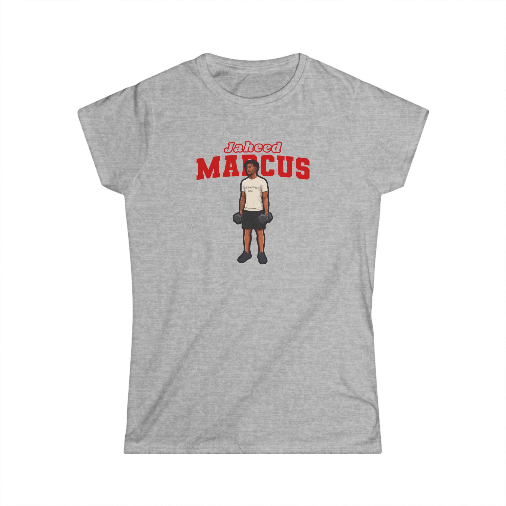 Women's Softstyle Tee — character_name_arch in Grey