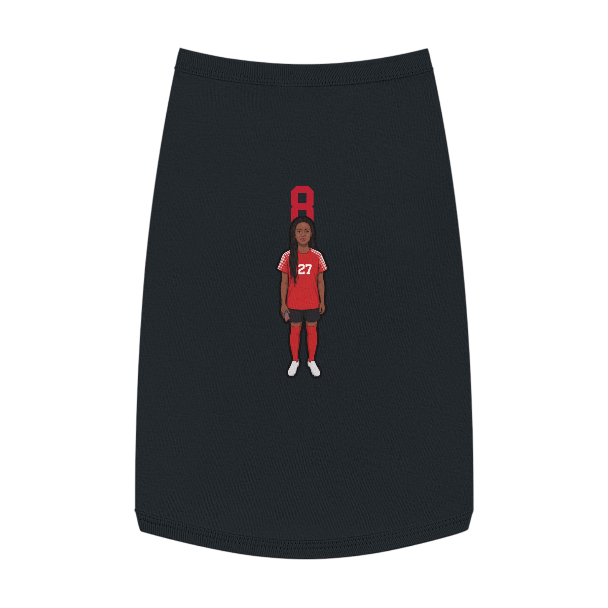 Pet Tank Top — character_number_top in Black