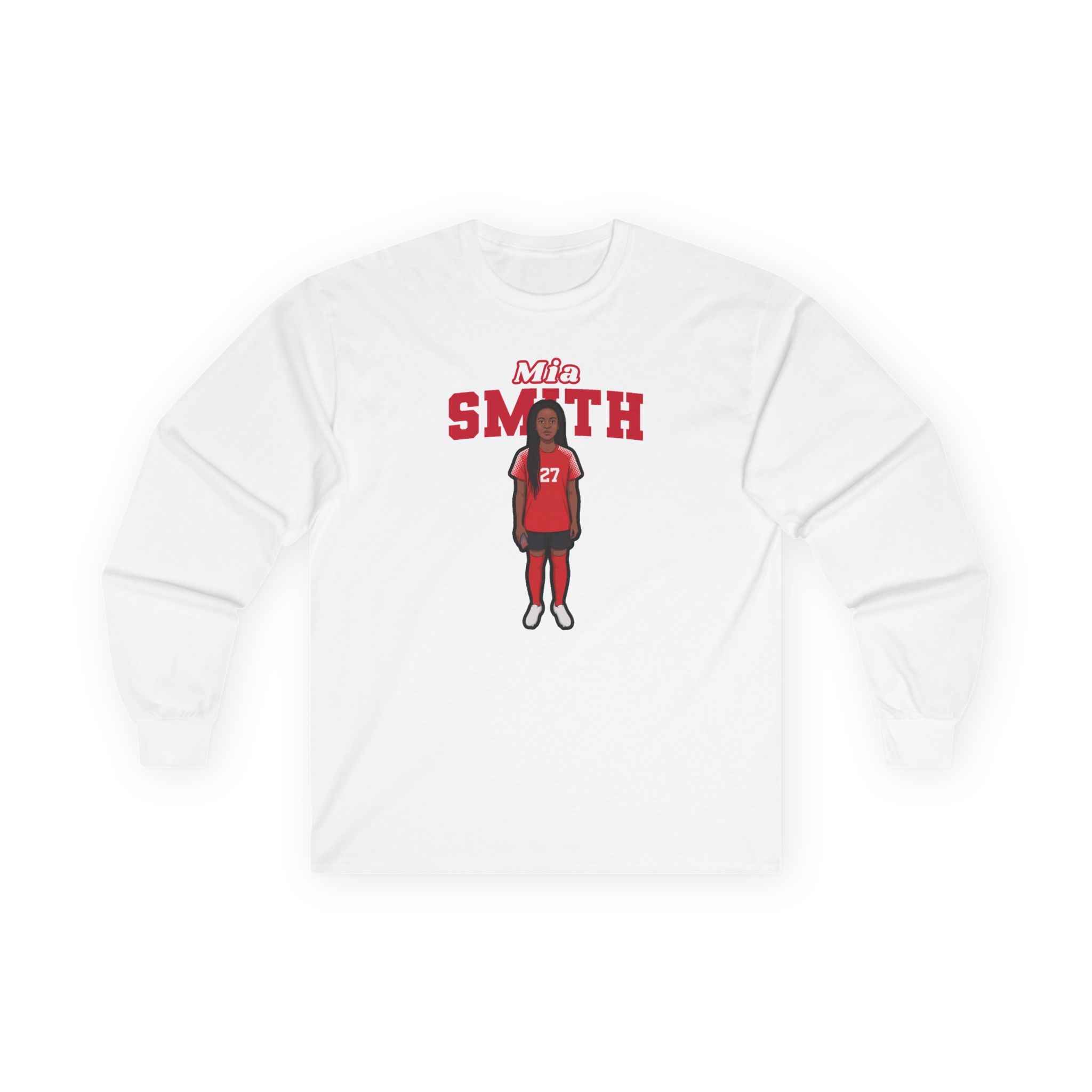 Long Sleeve Tee — character_name_arch in White